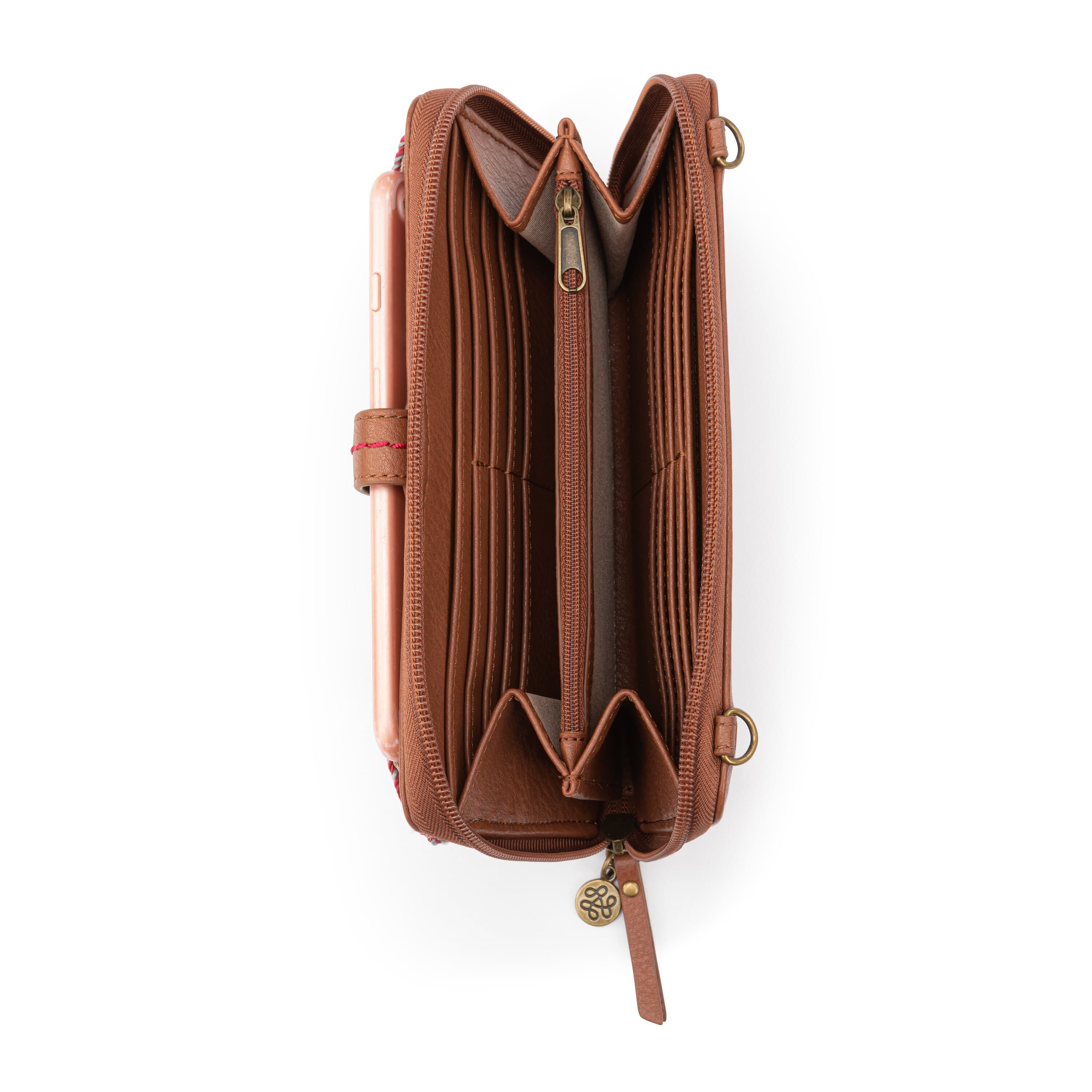 The Sak Iris Smartphone Wallet - Hand Crochet - Sunset Stripe