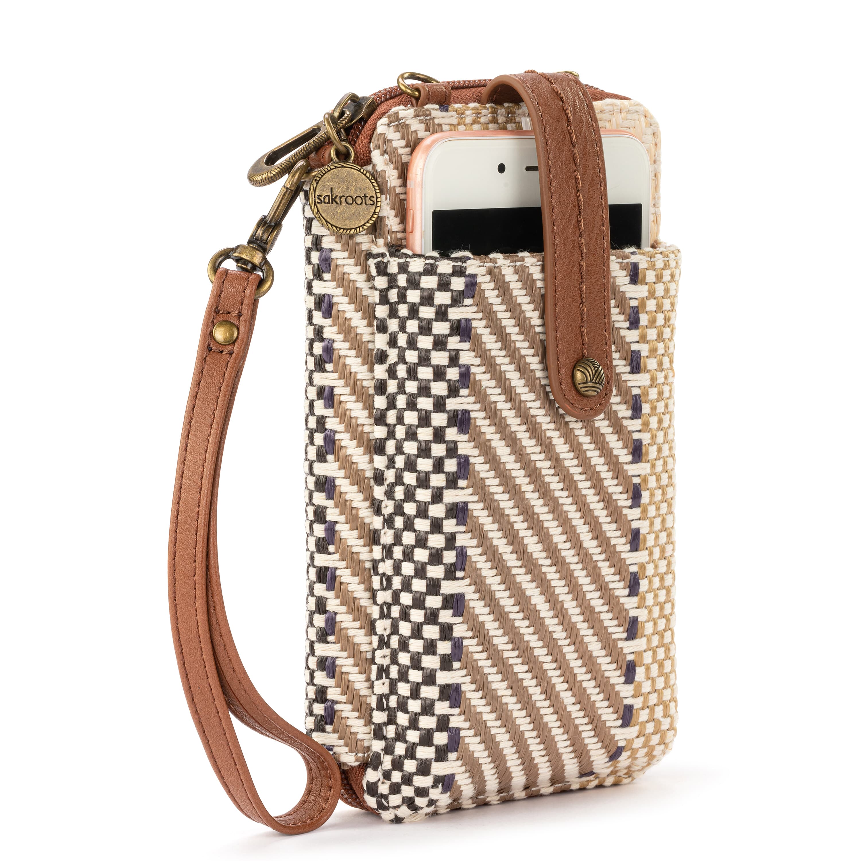 Sakroots Salinas Smartphone Wallet - Straw - Tobacco Batik World Woven