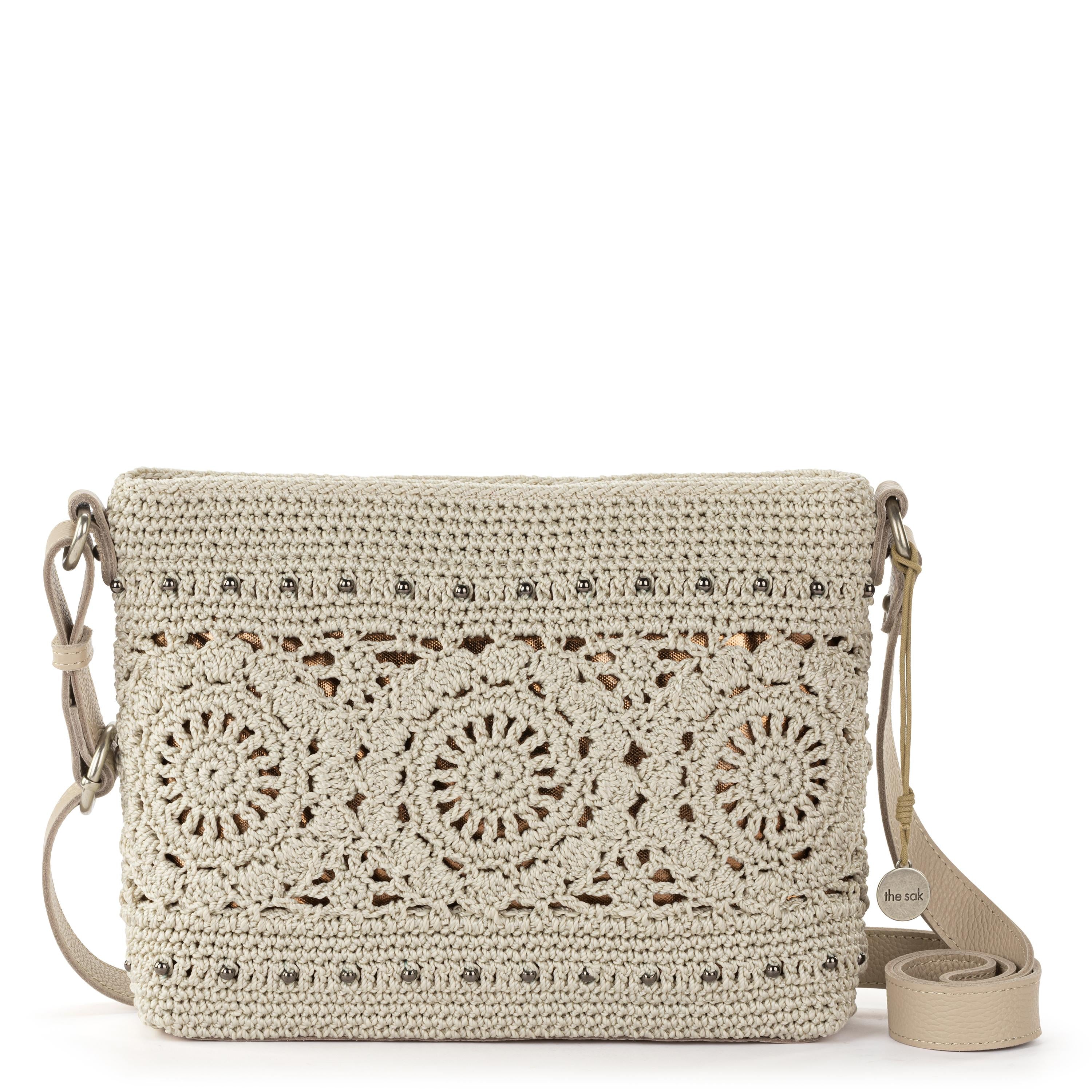 The Sak Melrose Crossbody 3 Piece Set - Hand Crochet - Natural Medallion