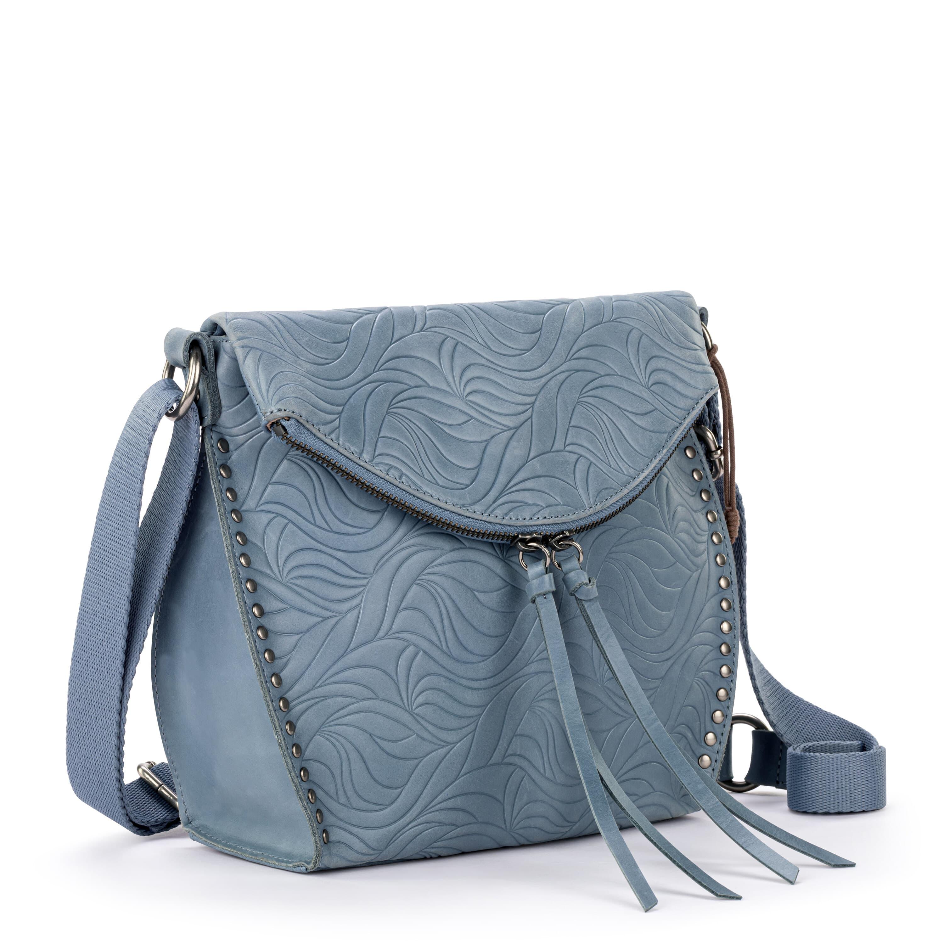 The Sak Silverlake Flap Crossbody - Leather - Maritime Wave Embossed
