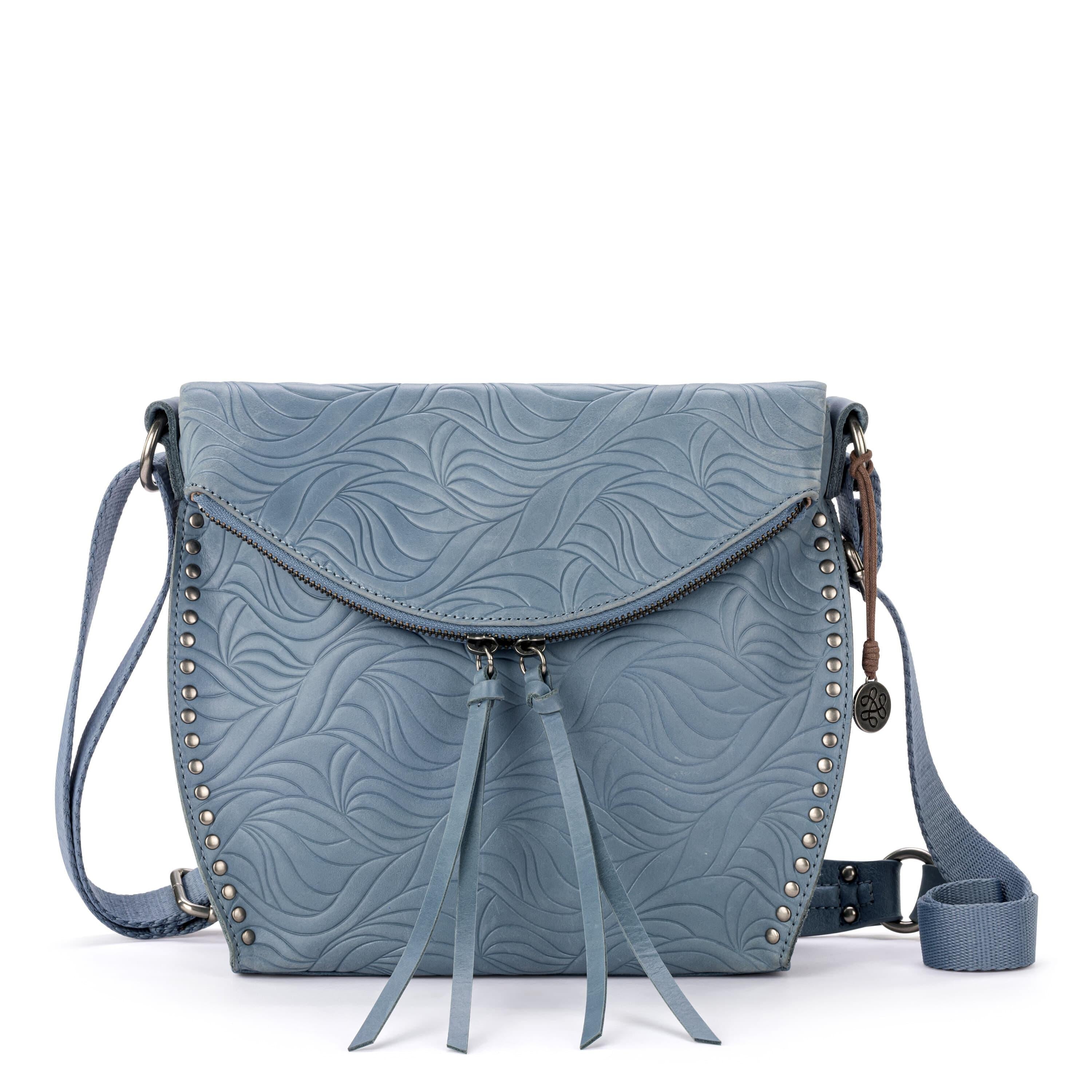 The Sak Silverlake Flap Crossbody - Leather - Maritime Wave Embossed