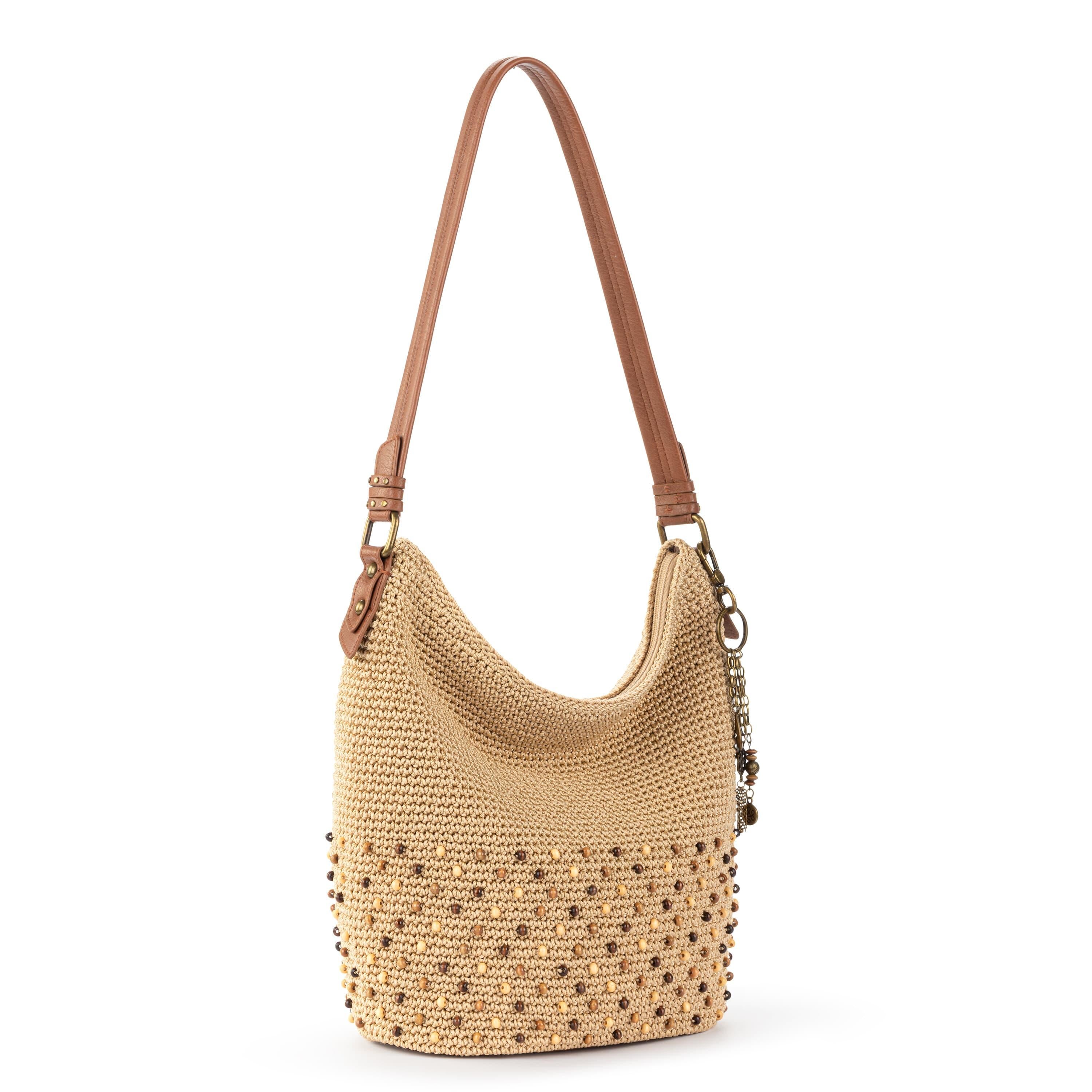 The Sak Sequoia Hobo - Hand Crochet - Bamboo Neutral Beads
