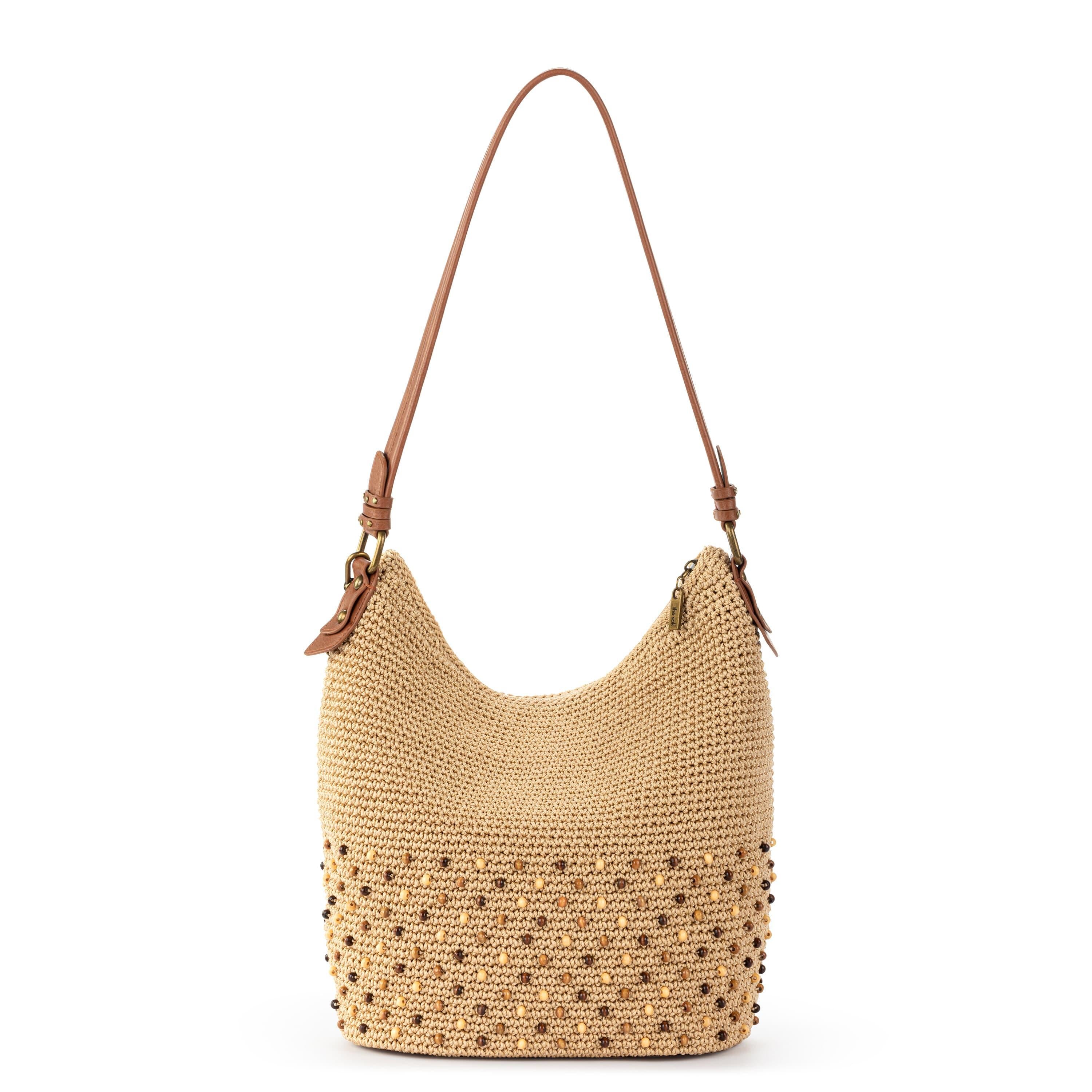 The Sak Sequoia Hobo - Hand Crochet - Bamboo Neutral Beads