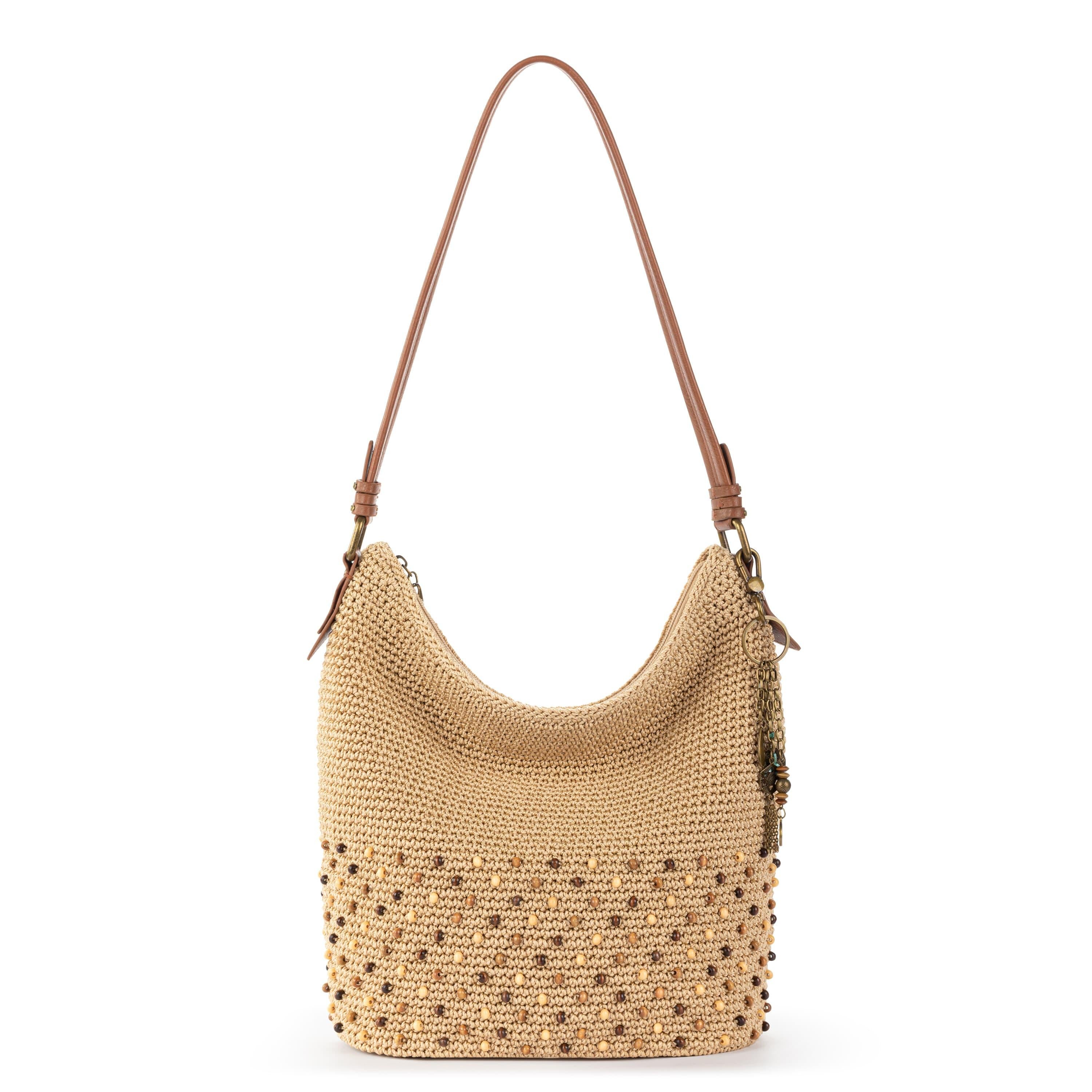 The Sak Sequoia Hobo - Hand Crochet - Bamboo Neutral Beads