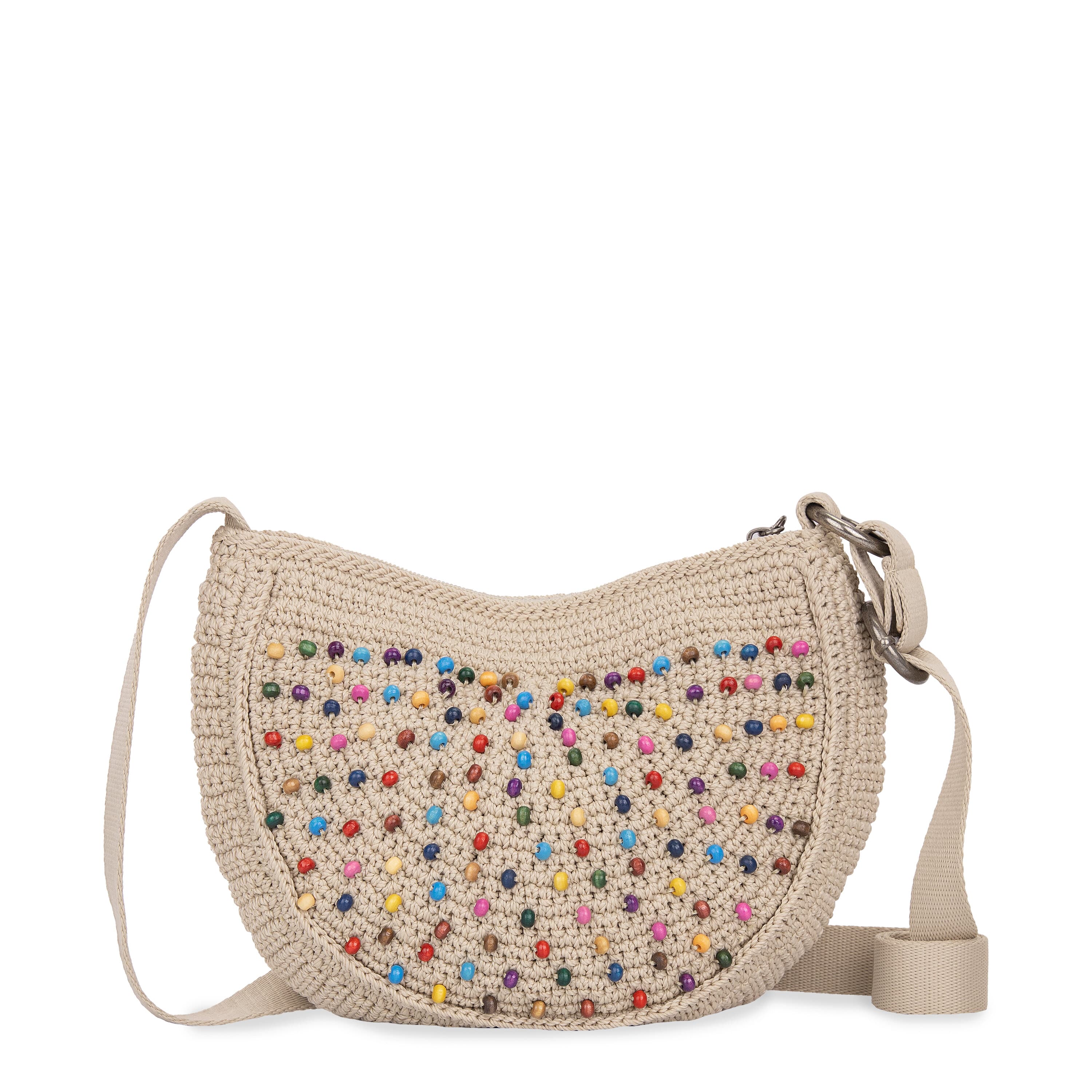 The Sak Ryder Small Crossbody - Hand Crochet - Ecru Multi Beads