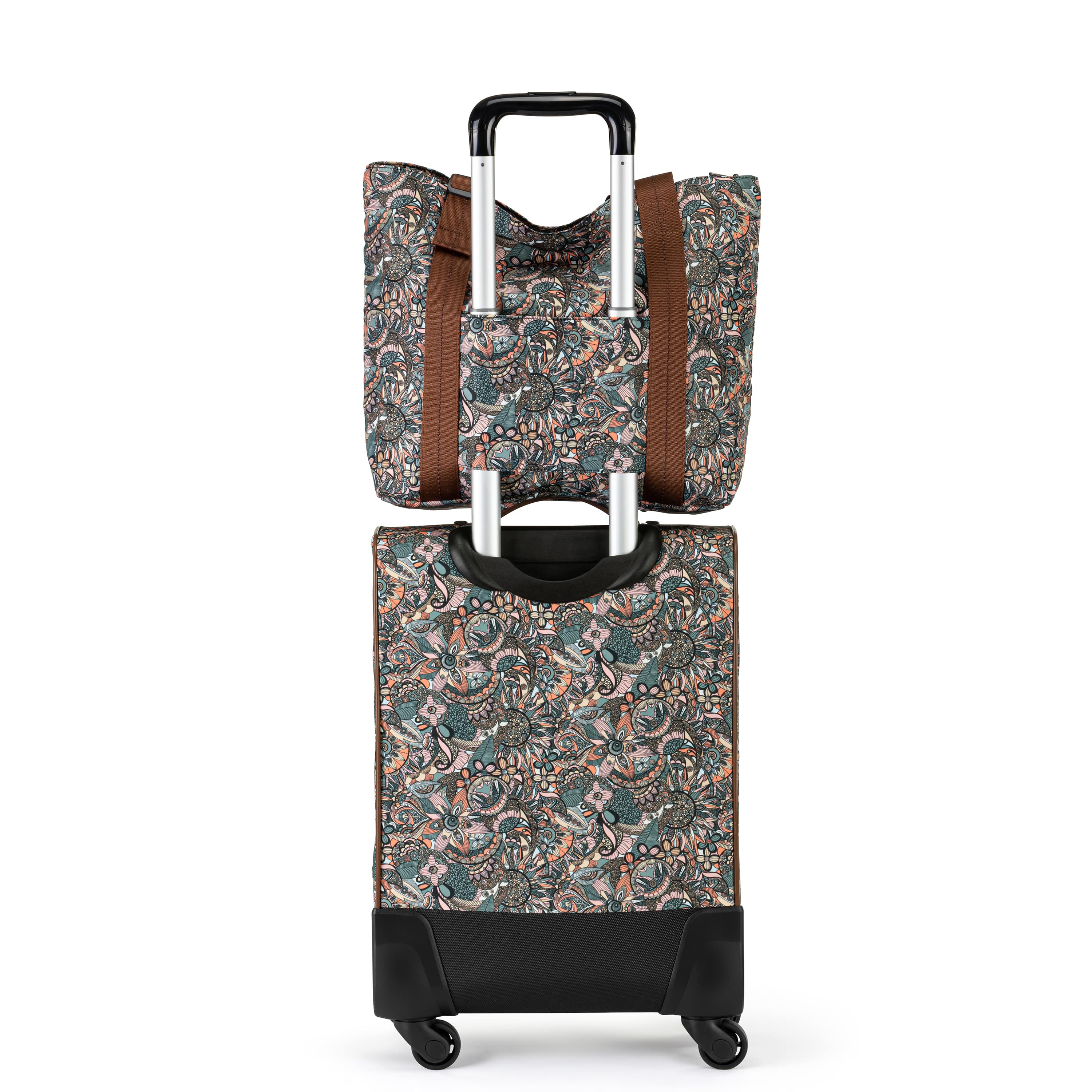 Sakroots On The Go 21" Spinner Luggage Bundle - EcoTwill - Sienna Spirit Desert