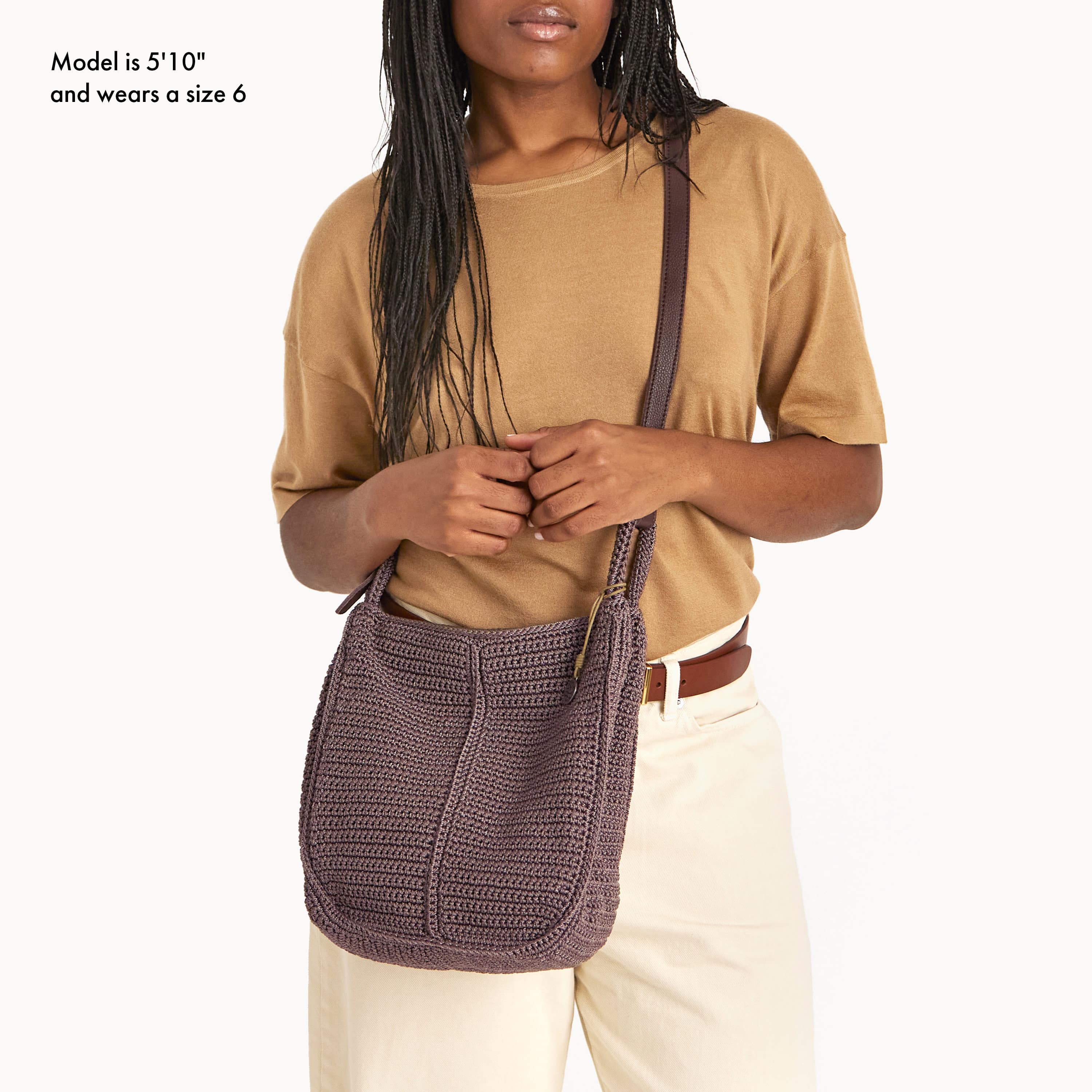 The Sak Los Feliz Crossbody - Hand Crochet - Mushroom