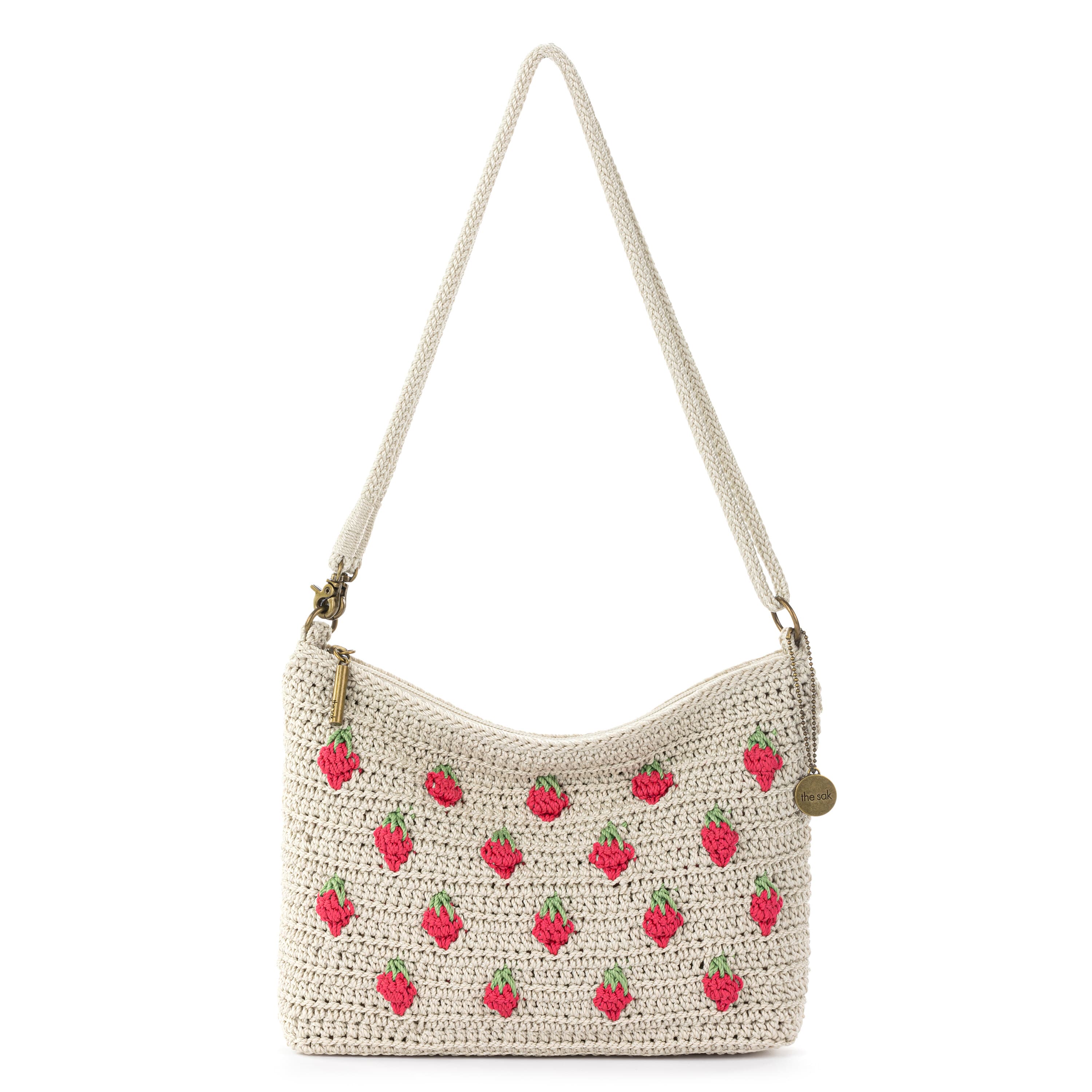 The Sak Lumi Crossbody - Hand Crochet - Natural Strawberries