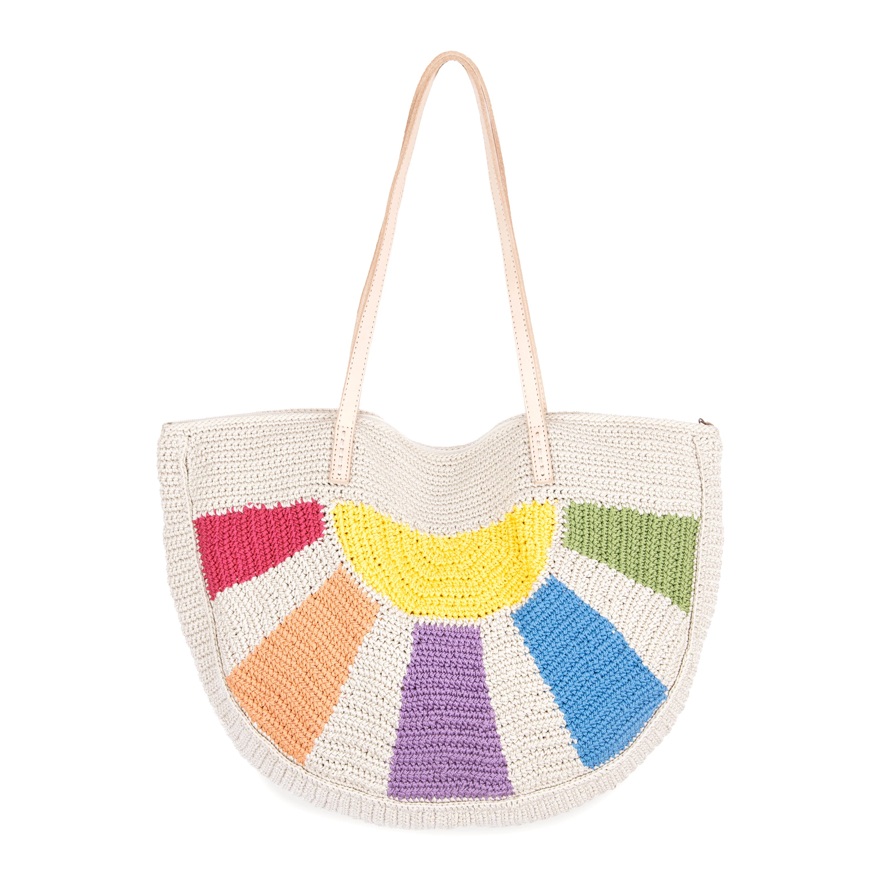 The Sak Faye Large Tote - Hand Crochet - Multi Sunbeam
