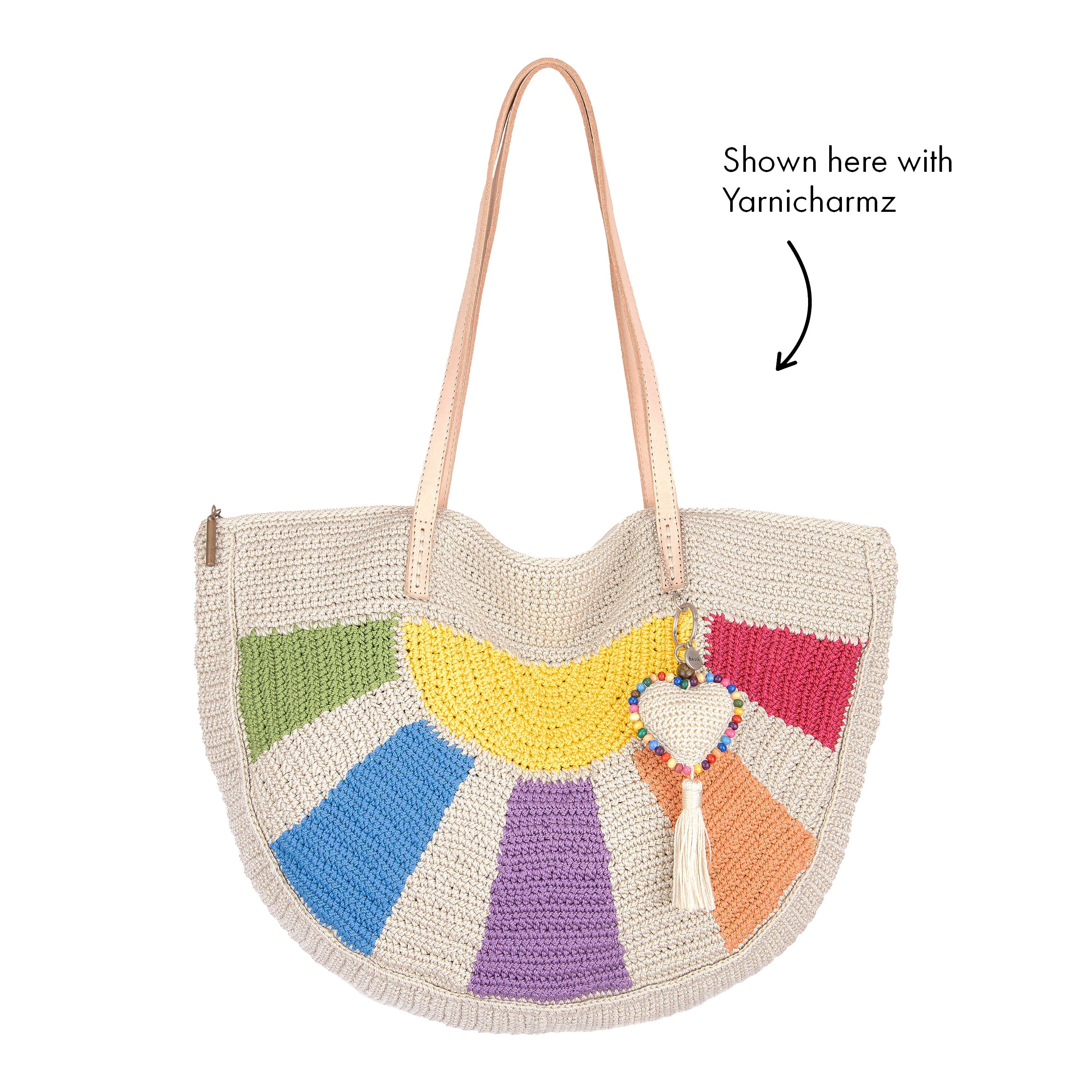 The Sak Faye Large Tote - Hand Crochet - Multi Sunbeam