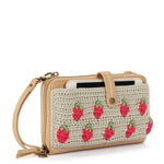 The Sak Iris Smartphone Wallet - Hand Crochet - Natural Strawberries