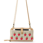 The Sak Iris Smartphone Wallet - Hand Crochet - Natural Strawberries