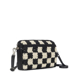 The Sak Cora Smartphone Crossbody - Hand Crochet - Black Check