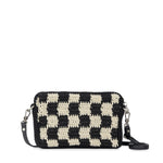 The Sak Cora Smartphone Crossbody - Hand Crochet - Black Check