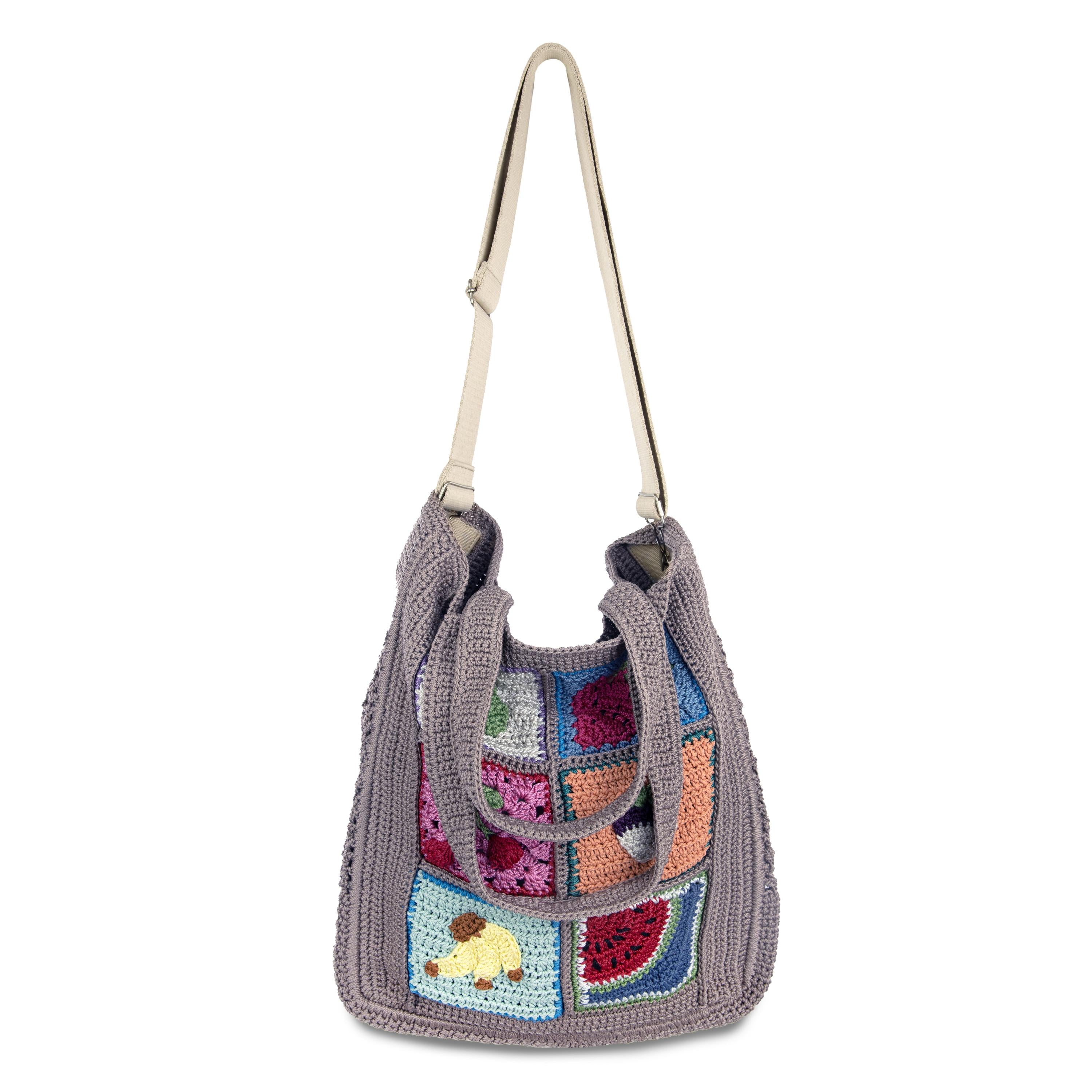 The Sak Lanie Market Tote - Hand Crochet - Fruit Vegetable Multi