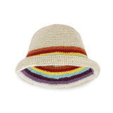 The Sak Lanie Bucket Hat - Hand Crochet - Retro Rainbow
