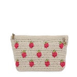 The Sak Essential Pouch - Hand Crochet - Natural Strawberries