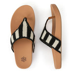 The Sak Everly Sandal - Hand Crochet - Black Stripe