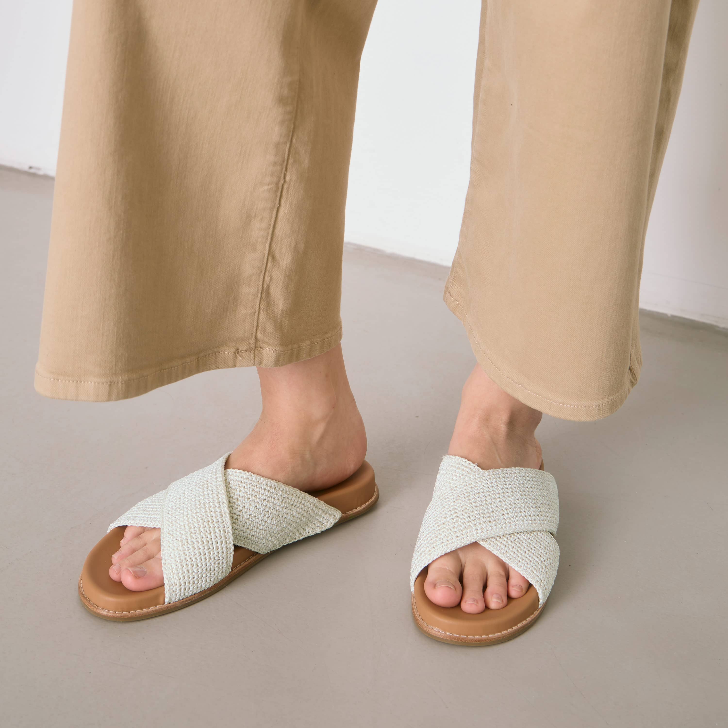 The Sak Penelope Sandal - Hand Crochet - Natural