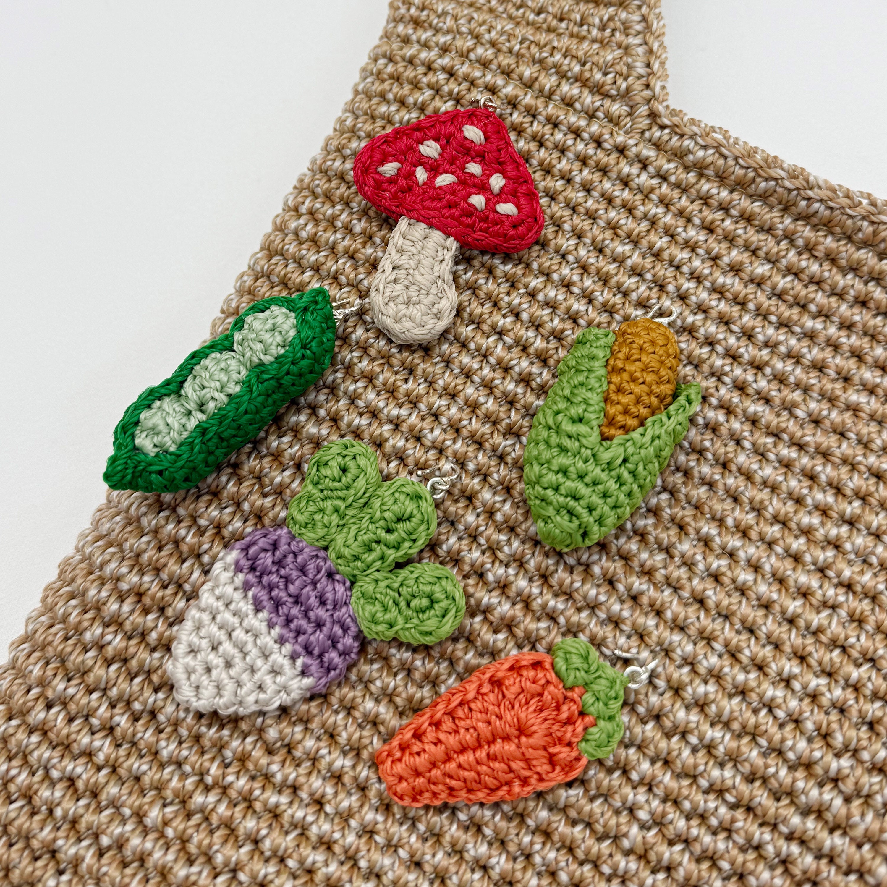 The Sak Yarnicharmz 5 Pack - Hand Crochet - Veggies