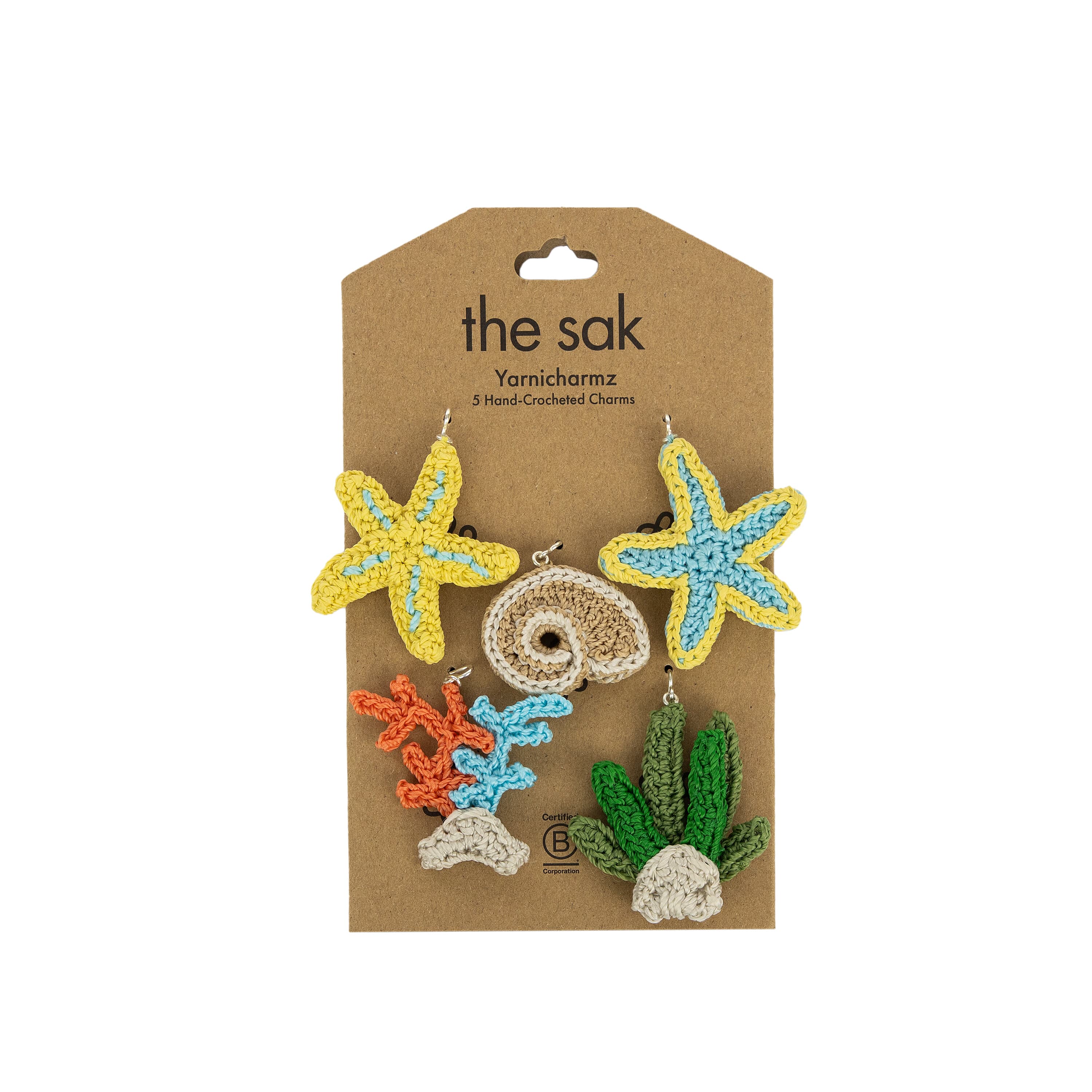 The Sak Yarnicharmz 5 Pack - Hand Crochet - Starfish