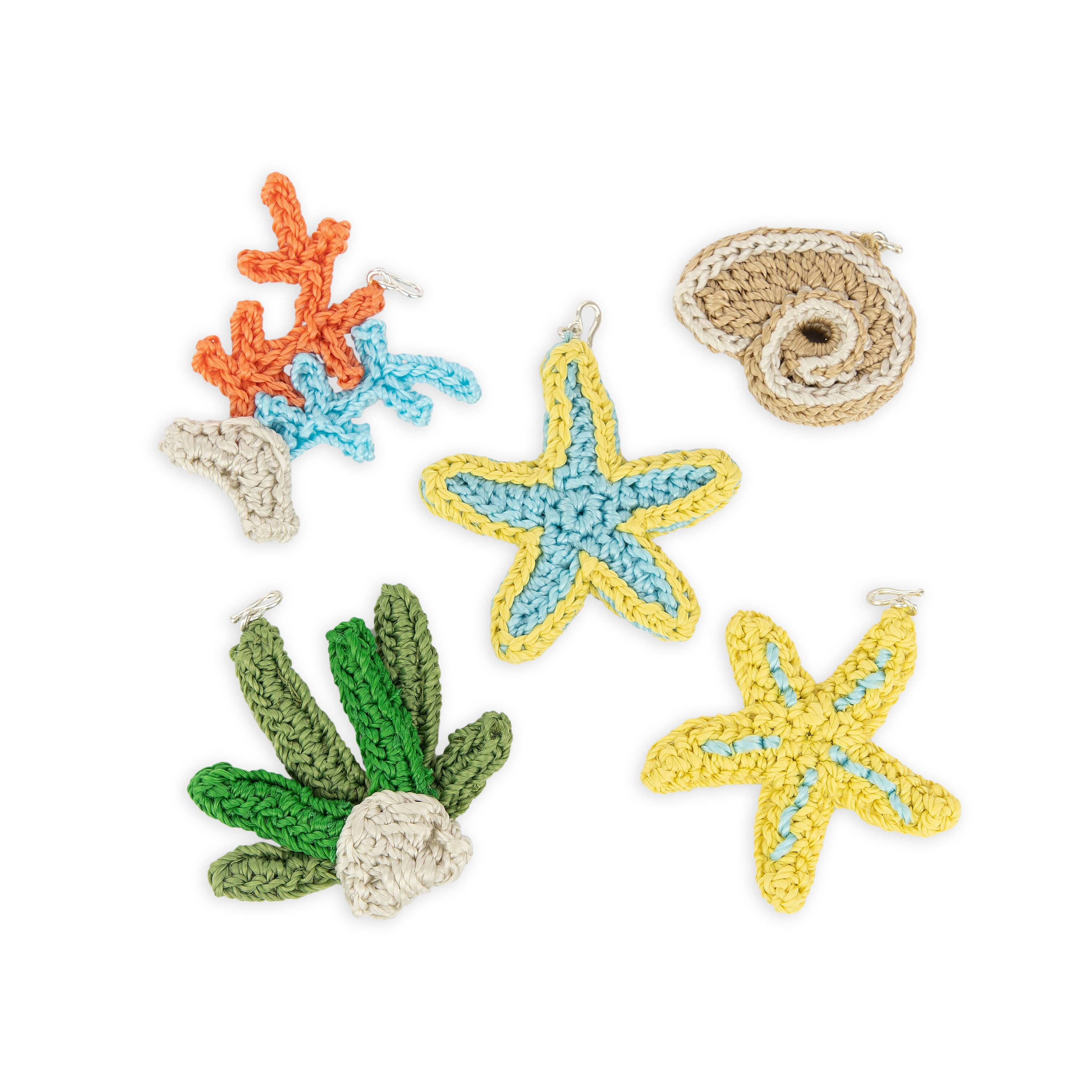The Sak Yarnicharmz 5 Pack - Hand Crochet - Starfish
