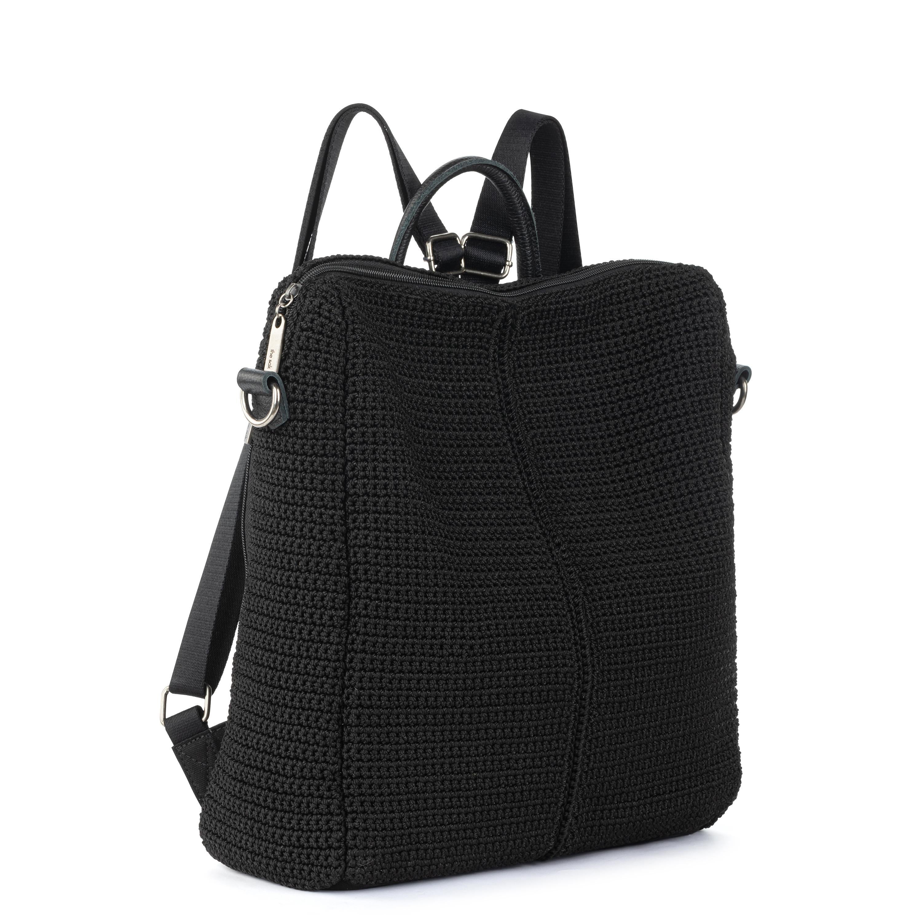 The Sak Los Feliz Backpack - Hand Crochet - Black