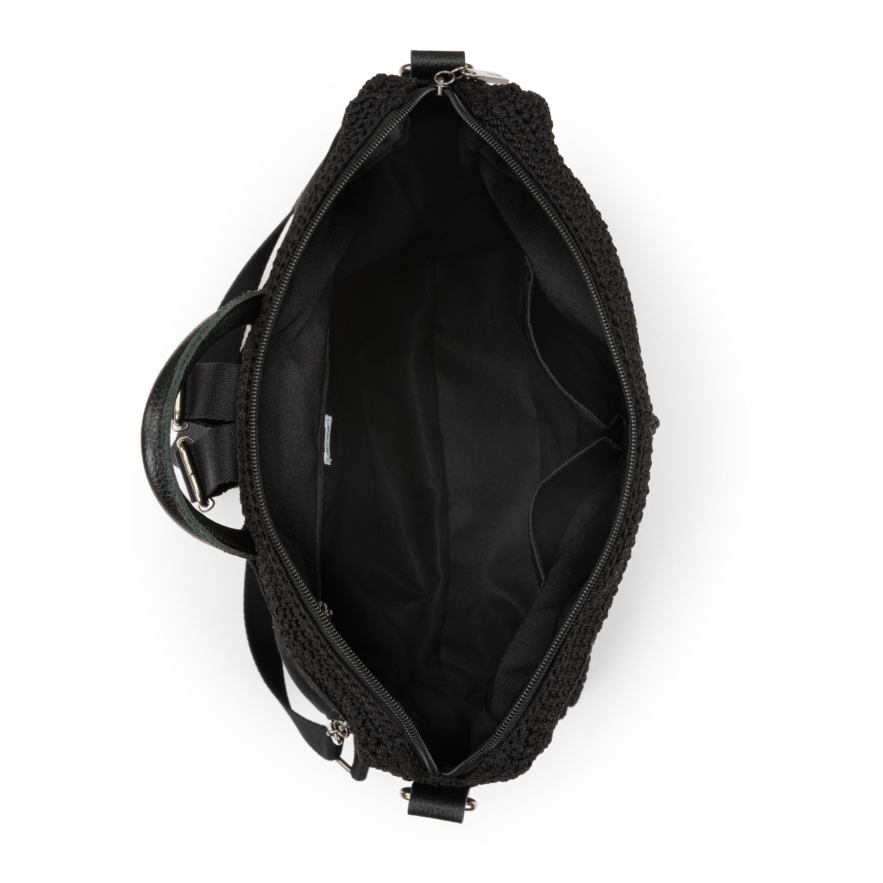 The Sak Los Feliz Backpack - Hand Crochet - Black