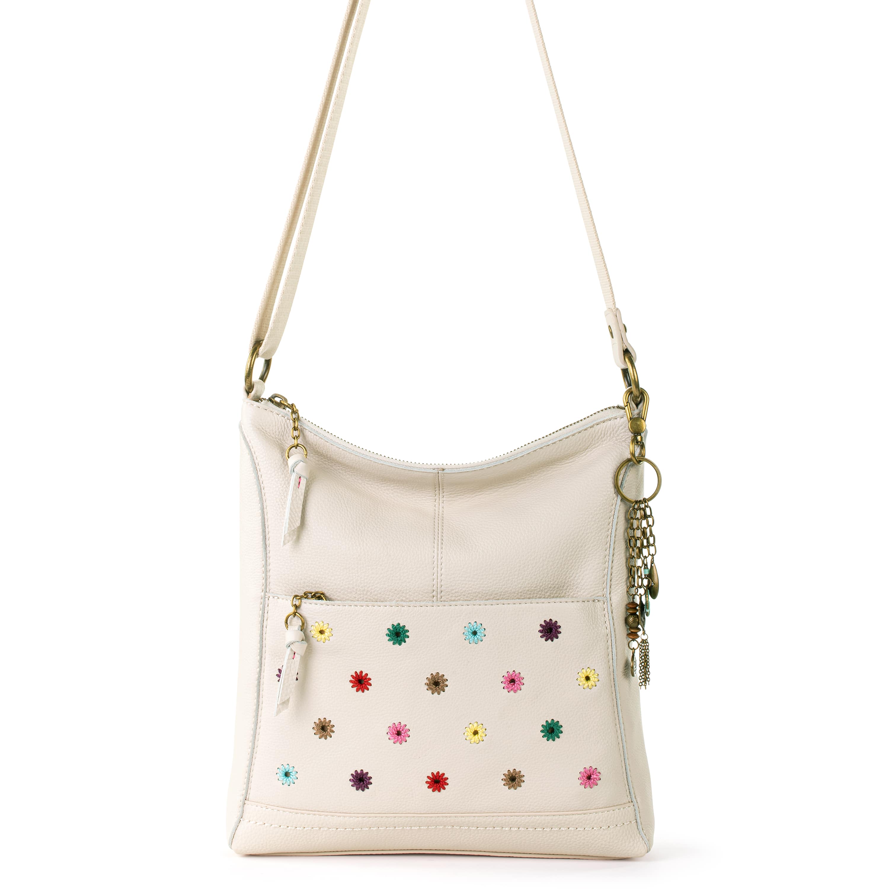 The Sak Lucia Crossbody - Leather - Stone Multi Eyelet