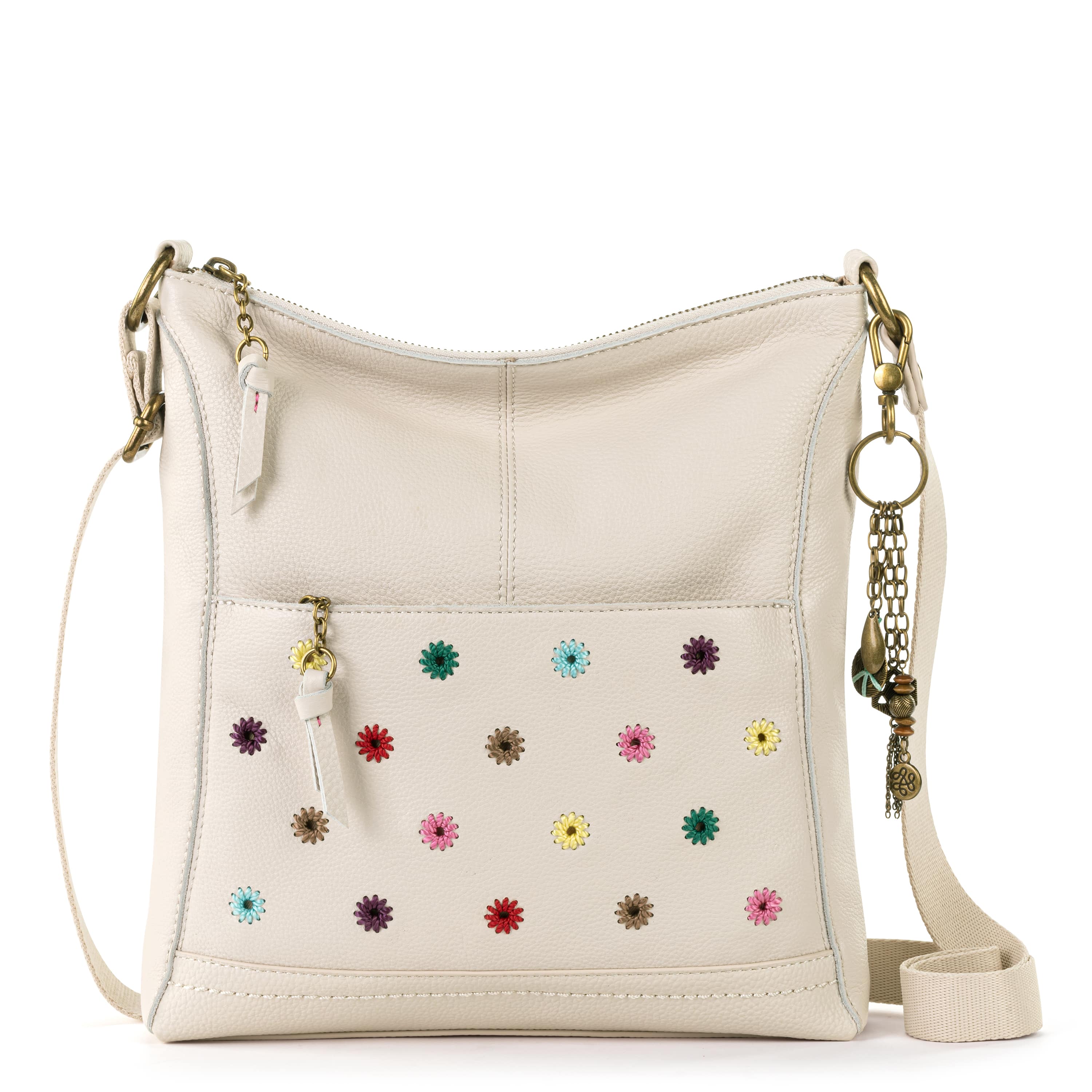 The Sak Lucia Crossbody - Leather - Stone Multi Eyelet