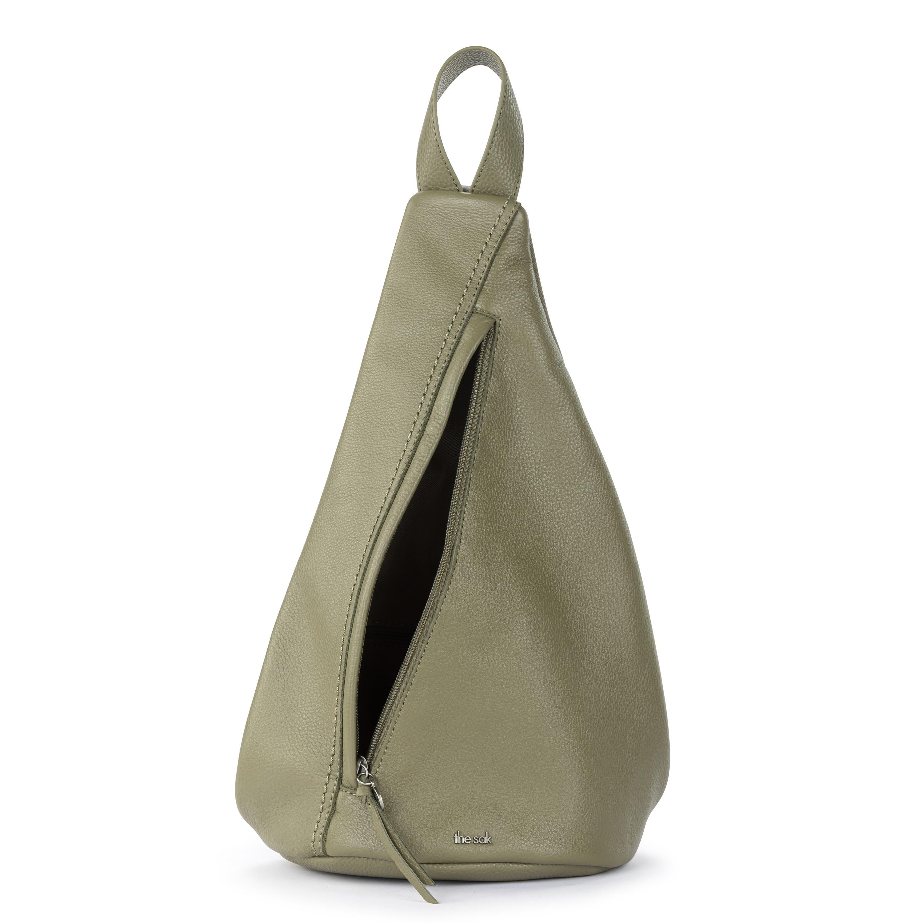 The Sak Geo Sling Backpack - Leather - Loden