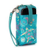Sakroots Salinas Smartphone Wallet - EcoTwill - Deep Teal Seascape