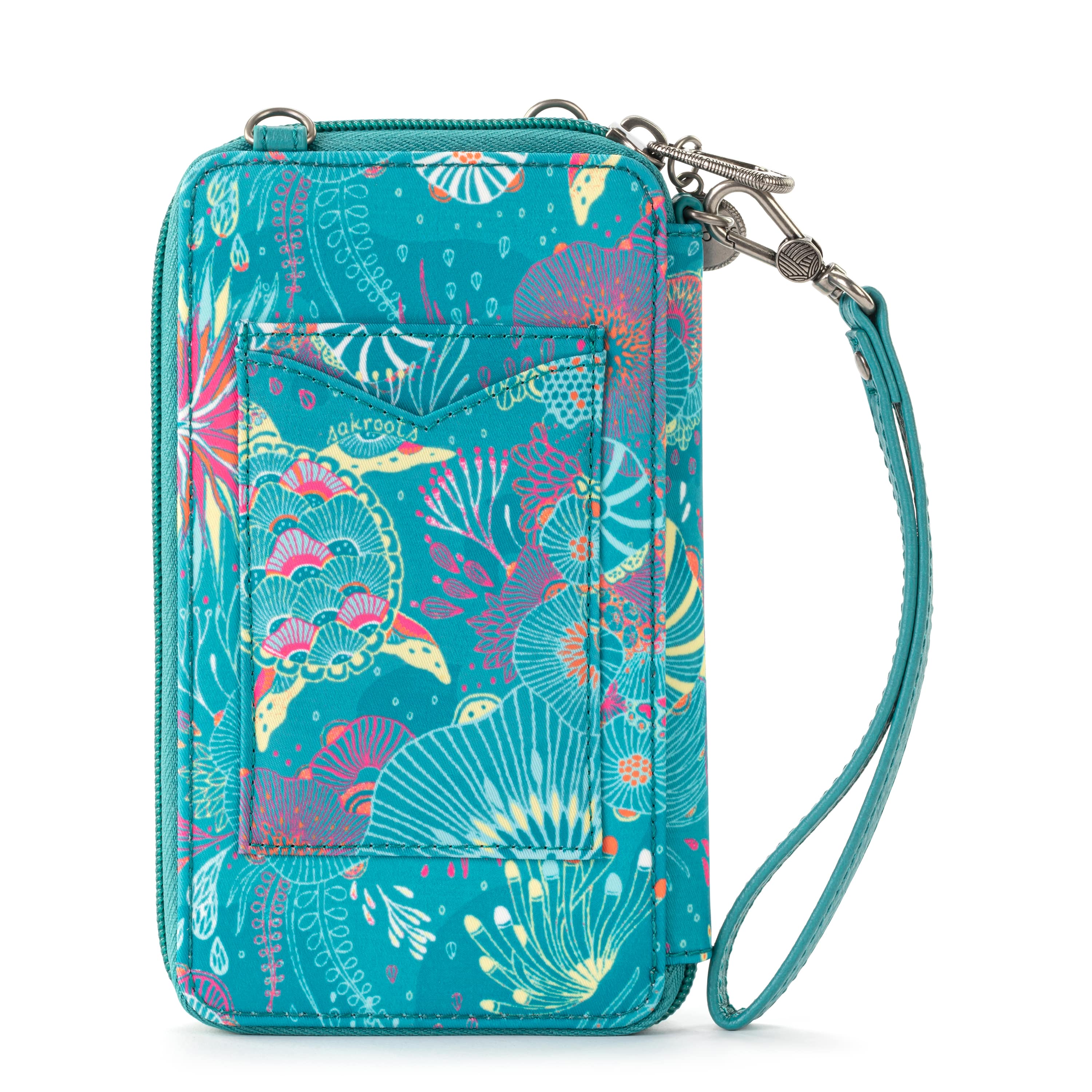 Sakroots Salinas Smartphone Wallet - EcoTwill - Deep Teal Seascape