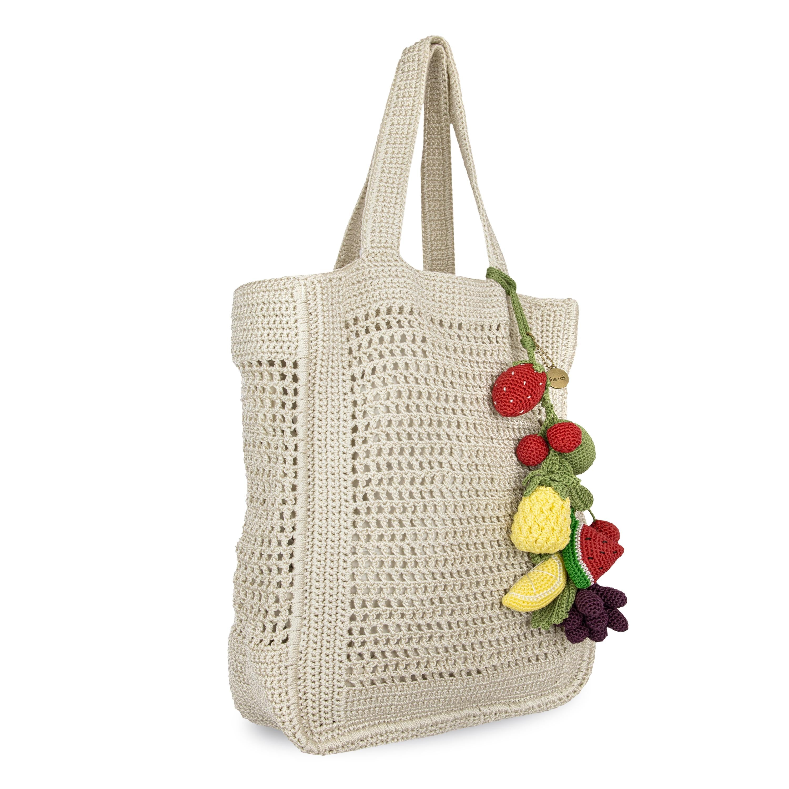 The Sak Lanie Market Tote - Hand Crochet - Natural Fruit