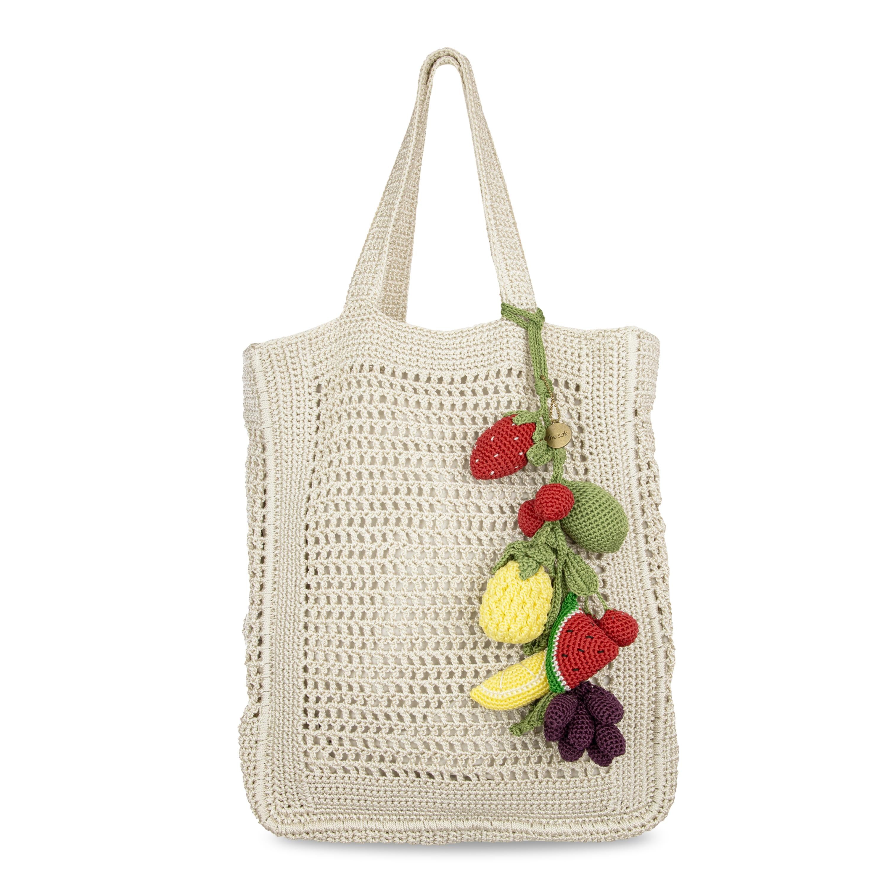 The Sak Lanie Market Tote - Hand Crochet - Natural Fruit