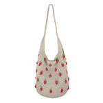 The Sak 120 Hobo - Hand Crochet - Natural Strawberries