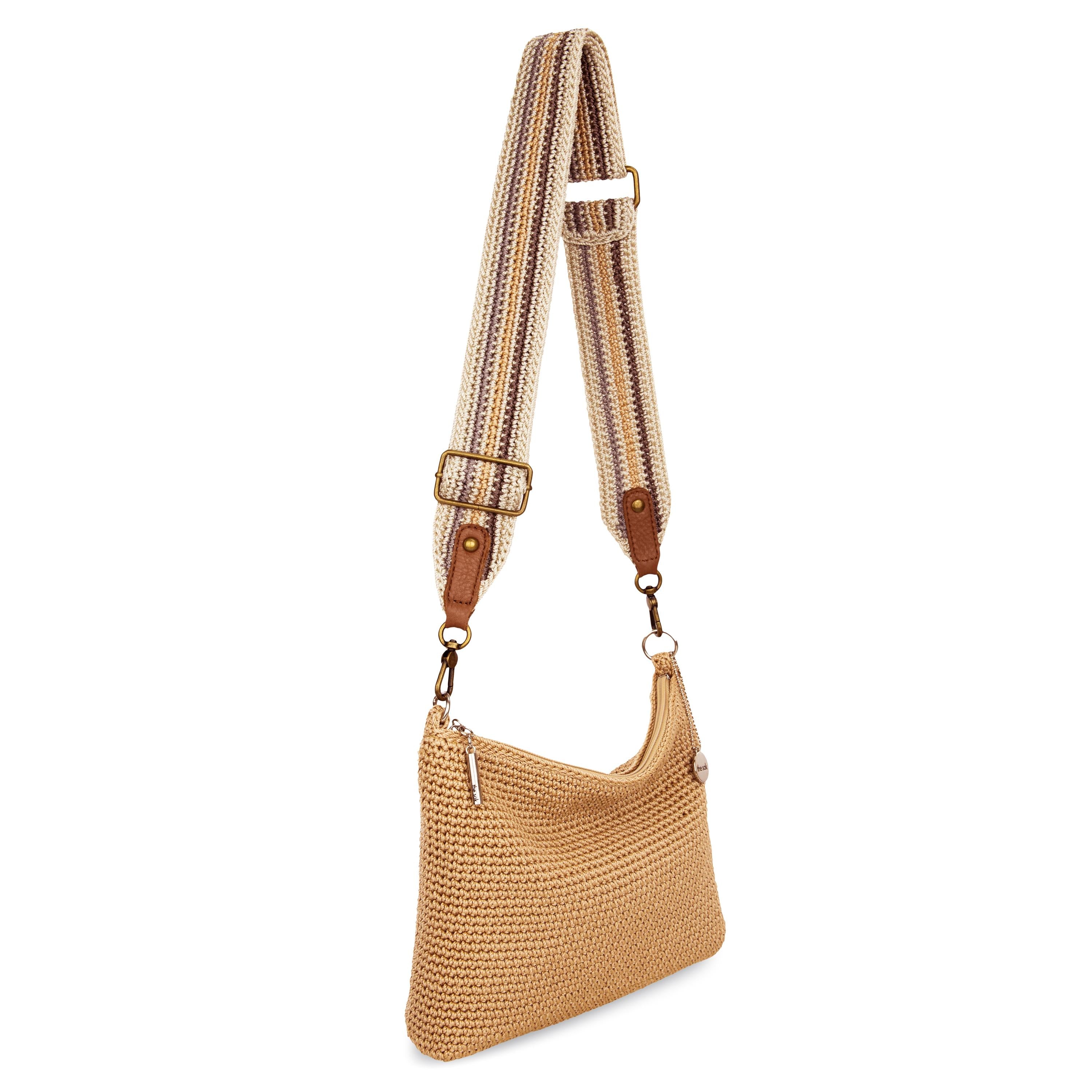 The Sak Crochet Crossbody Strap - Hand Crochet - Serenity Stripe
