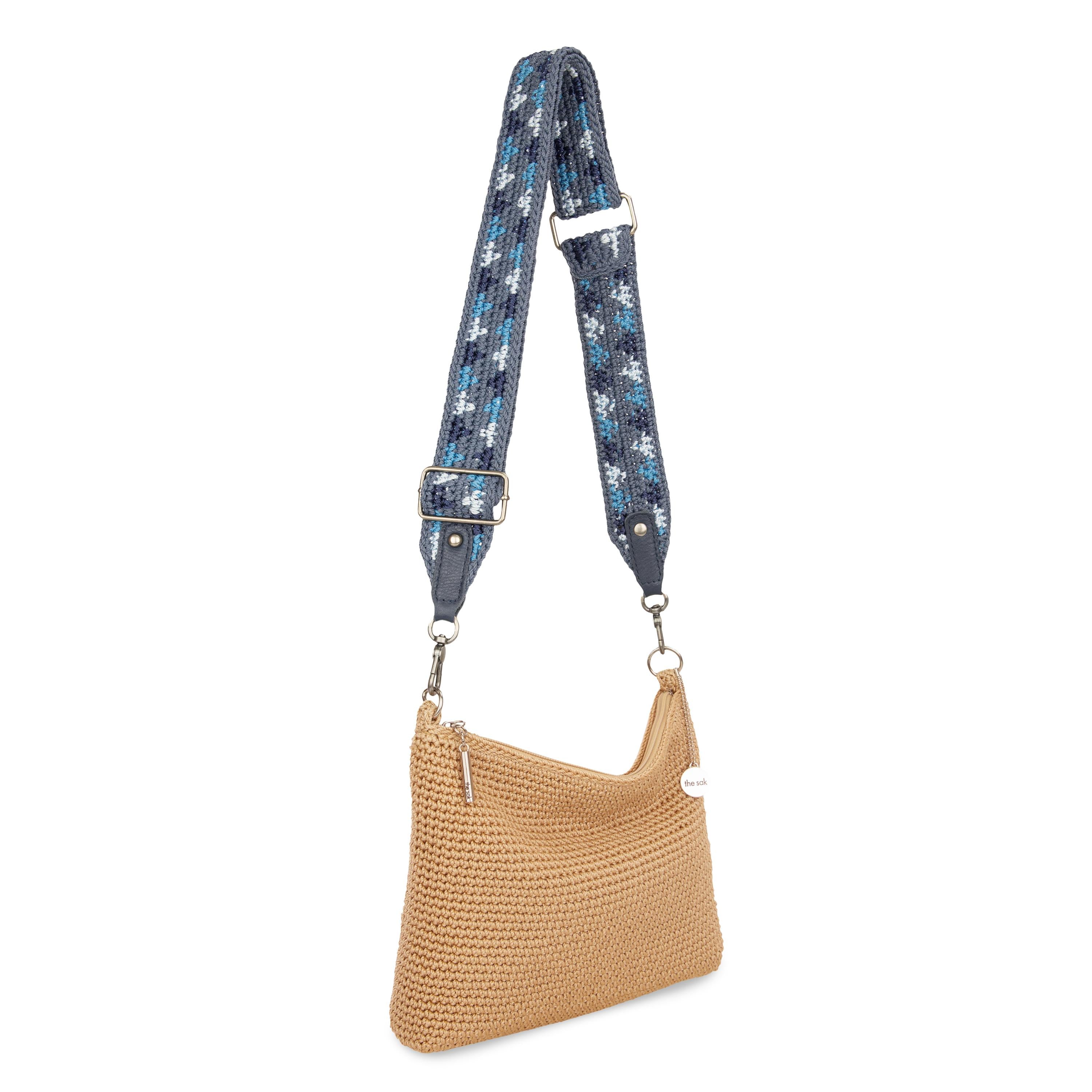 The Sak Crochet Crossbody Strap - Hand Crochet - Maritime Triangles
