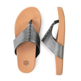 The Sak Everly Sandal - Leather - Dark Silver