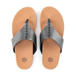 The Sak Everly Sandal - Leather - Dark Silver