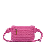 The Sak Caraway Small Belt Bag - Hand Crochet - Pink Cherries