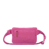 The Sak Caraway Small Belt Bag - Hand Crochet - Pink Cherries