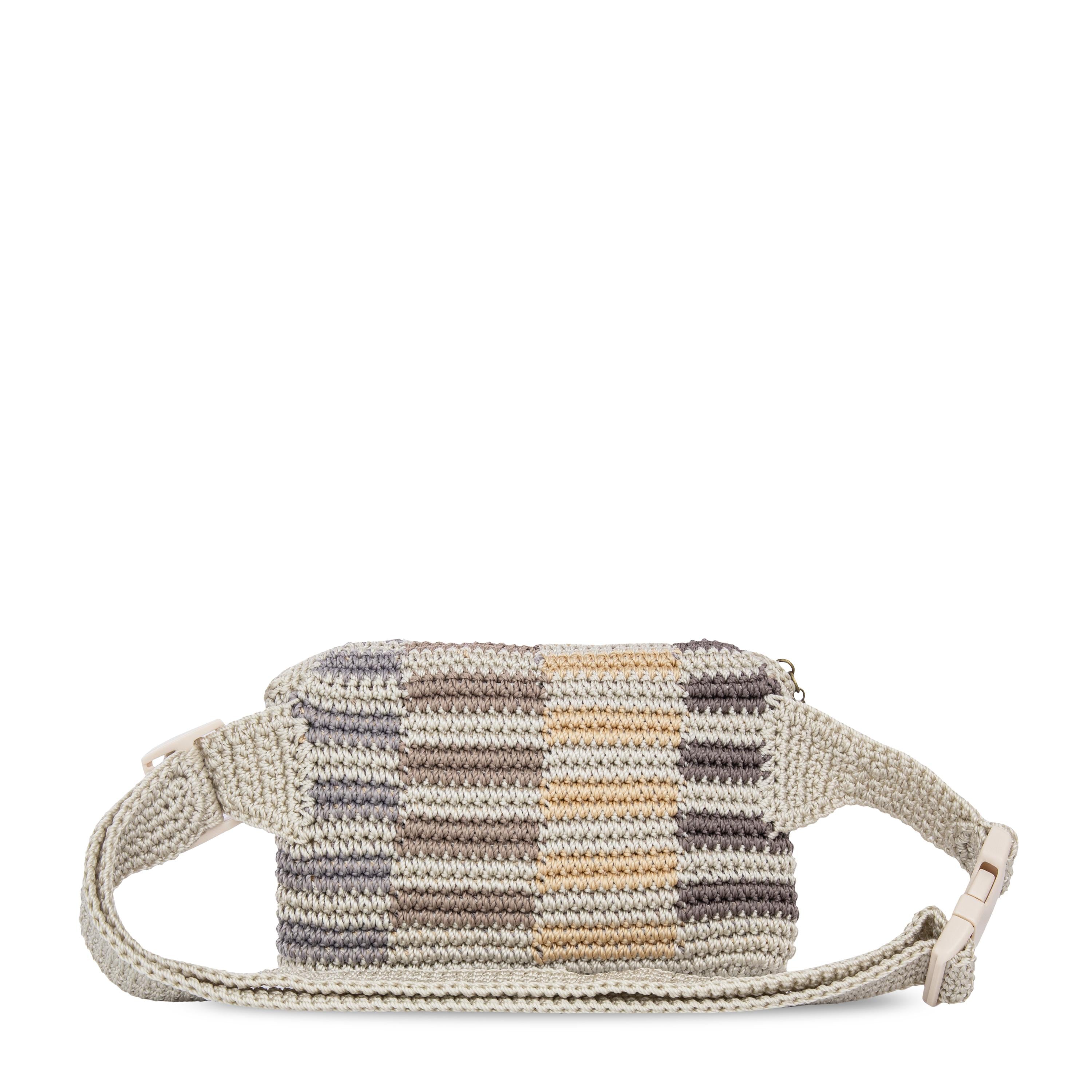 The Sak Caraway Small Belt Bag - Hand Crochet - Serenity Stripe