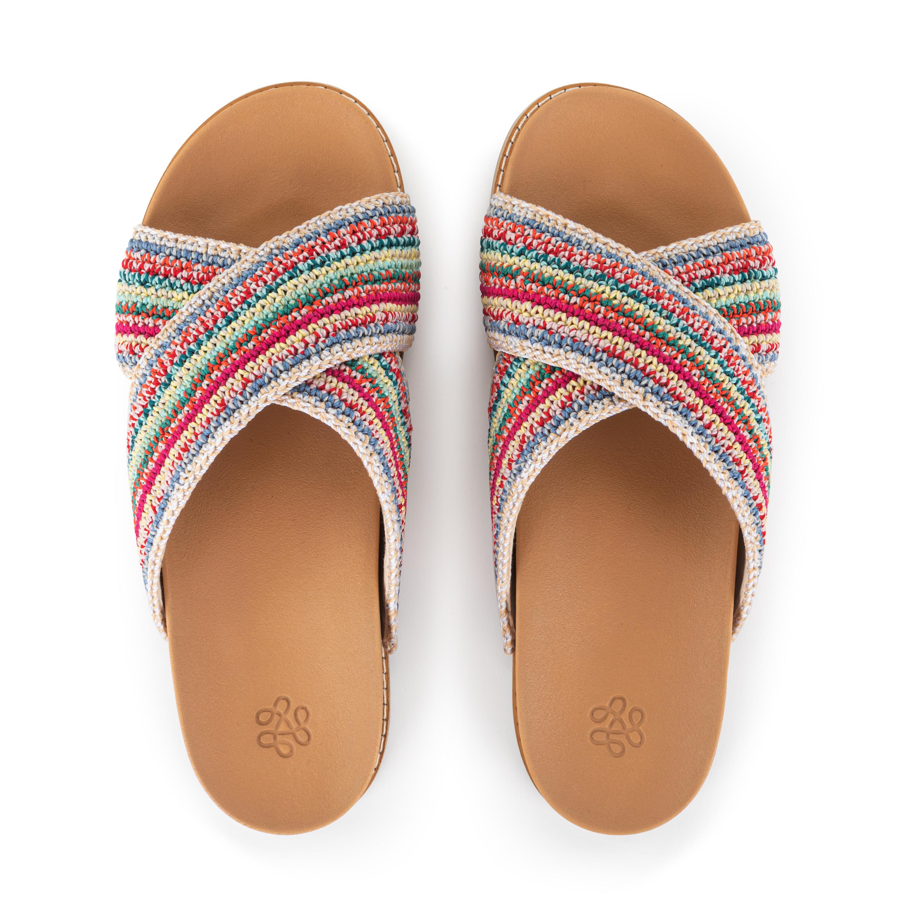 The Sak Penelope Sandal - Hand Crochet - Eden Stripe