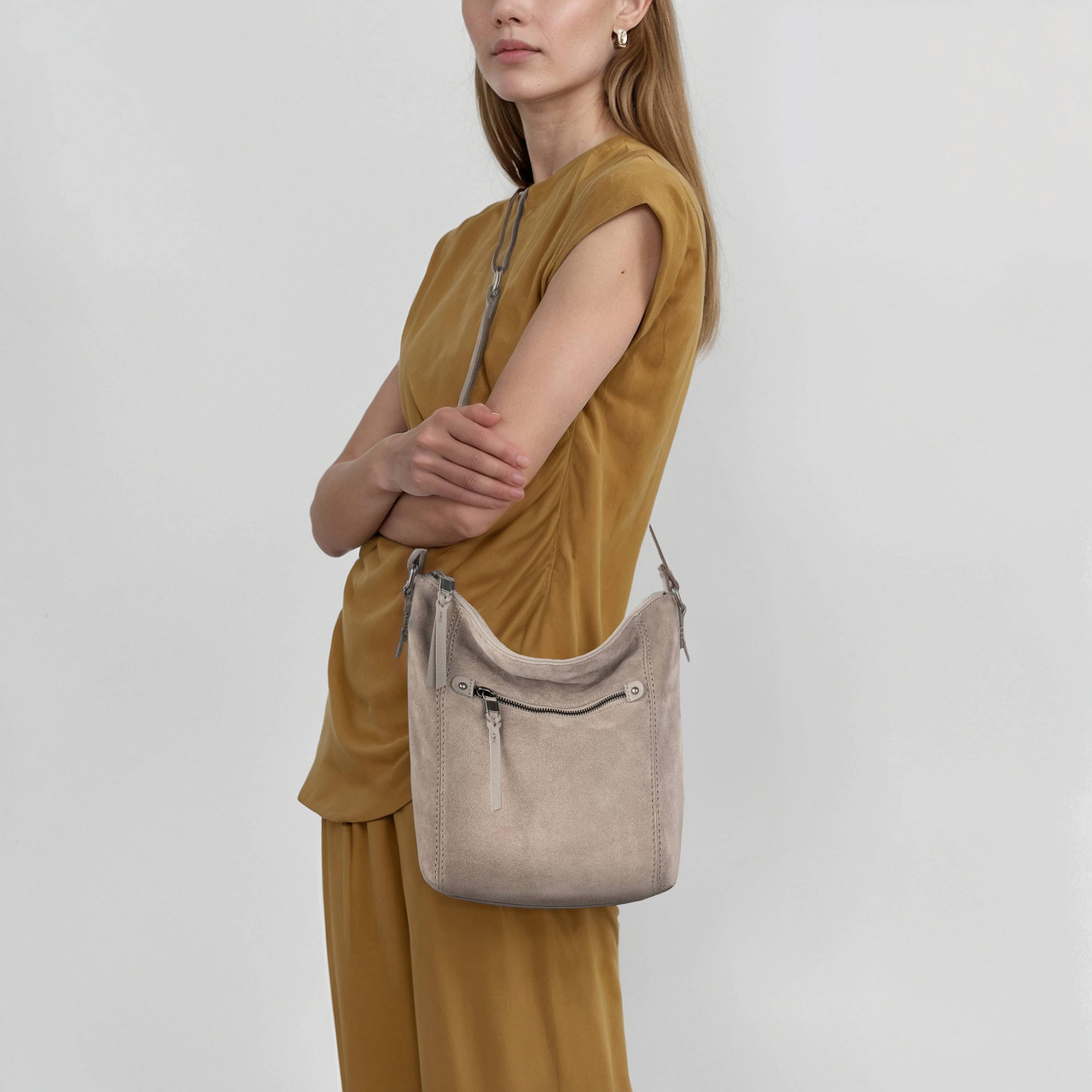 The Sak Ashland Crossbody - Leather - Sand Suede