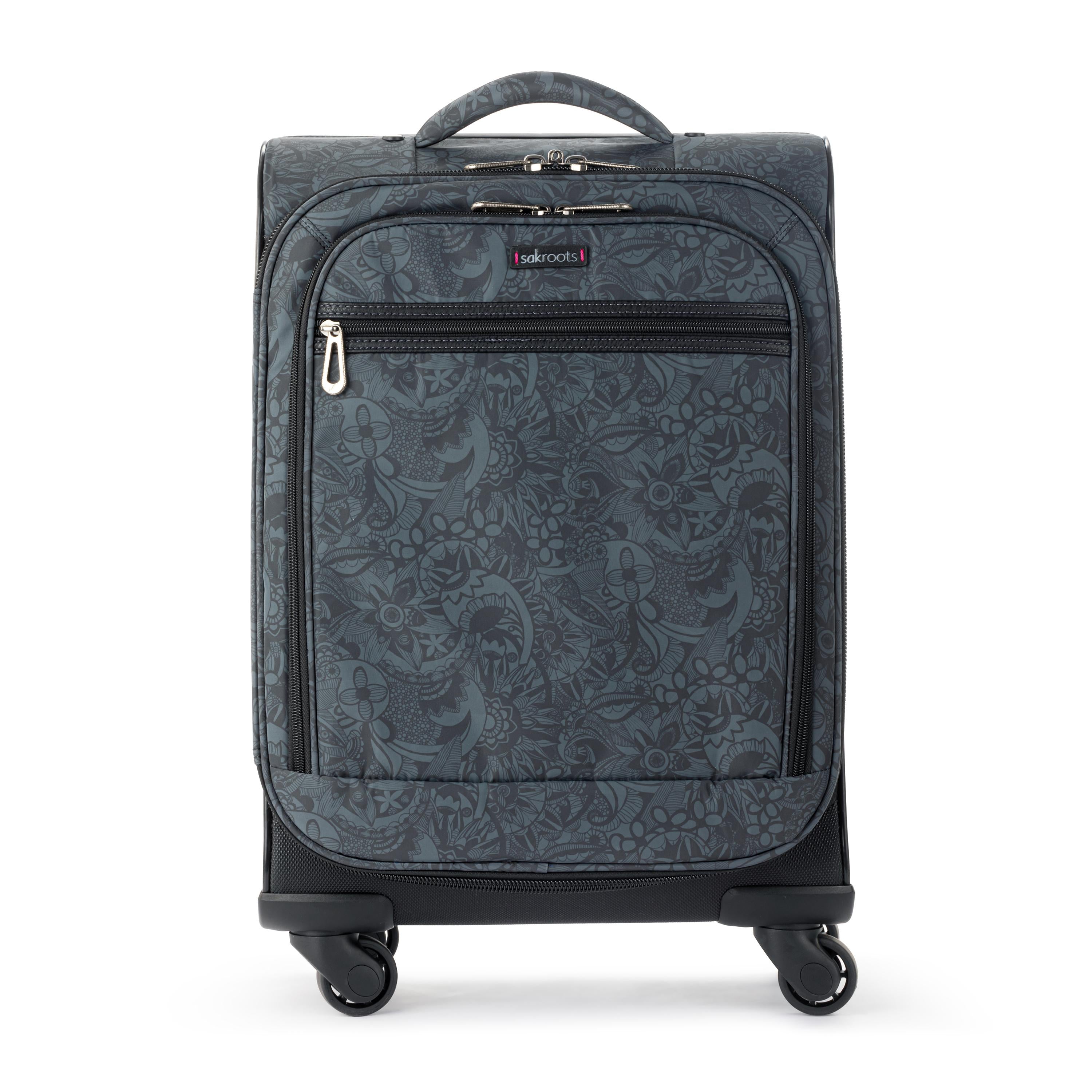 Sakroots On The Go 21" Spinner Luggage Bundle - EcoTwill - Black Spirit Desert