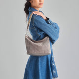 The Sak Jasmine Small Hobo - Leather - Mushroom Suede