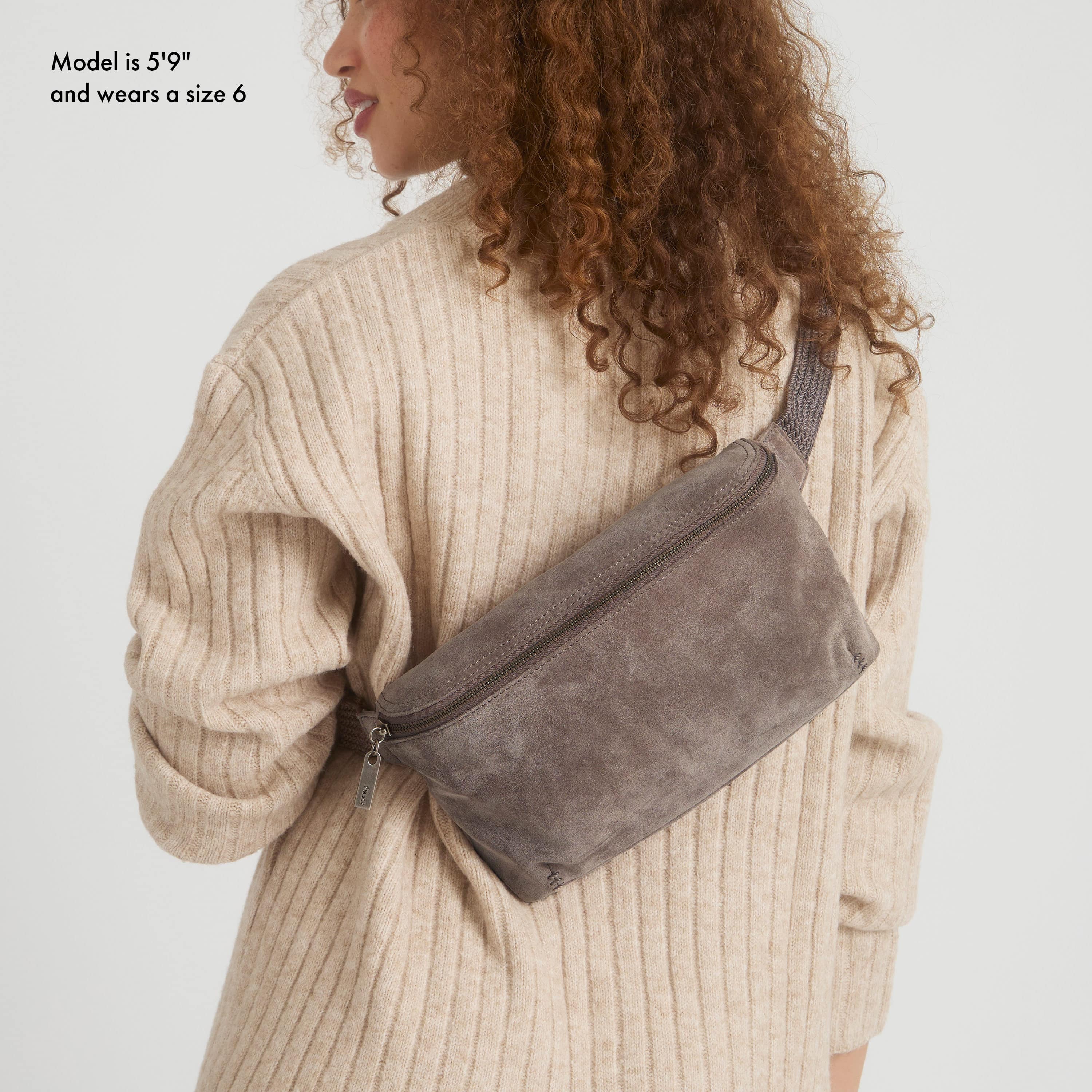 The Sak Caraway Large Belt Bag - Leather - Mushroom Suede