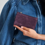 The Sak Encino Essential Wallet - Leather - Aubergine Suede