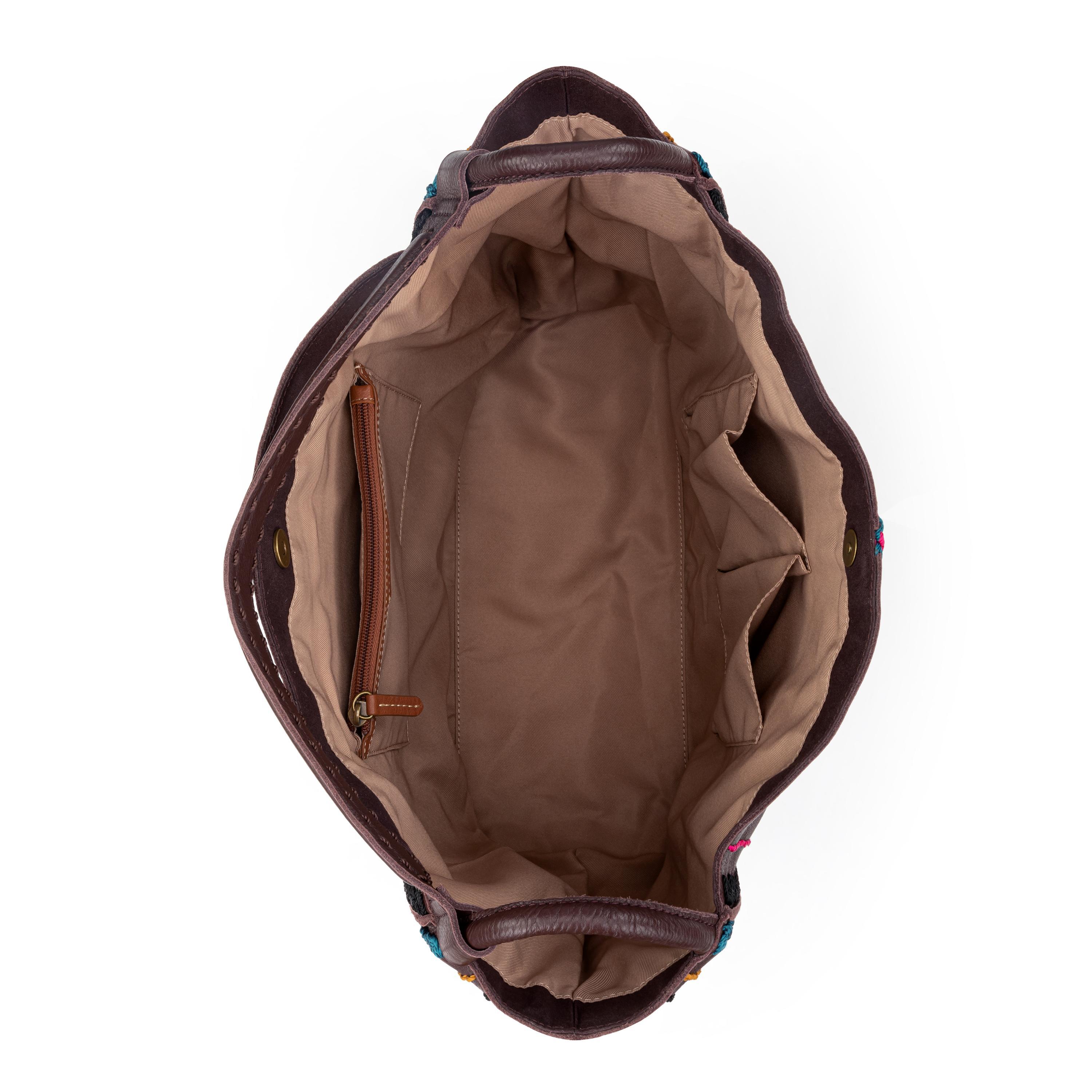 The Sak Los Feliz Large Tote - Leather - Mahogany Multi Seminyak